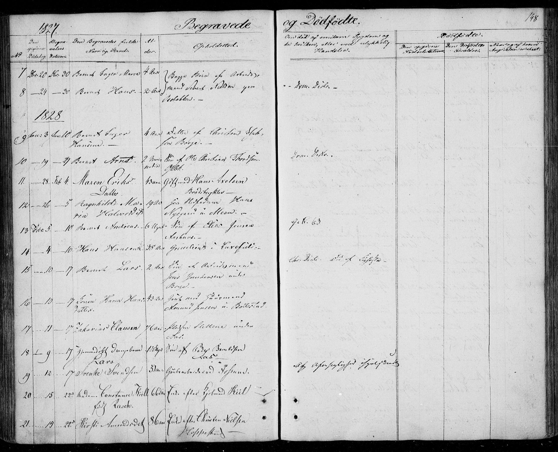 Gjerpen kirkebøker, AV/SAKO-A-265/F/Fa/L0005: Parish register (official) no. I 5, 1823-1829, p. 148