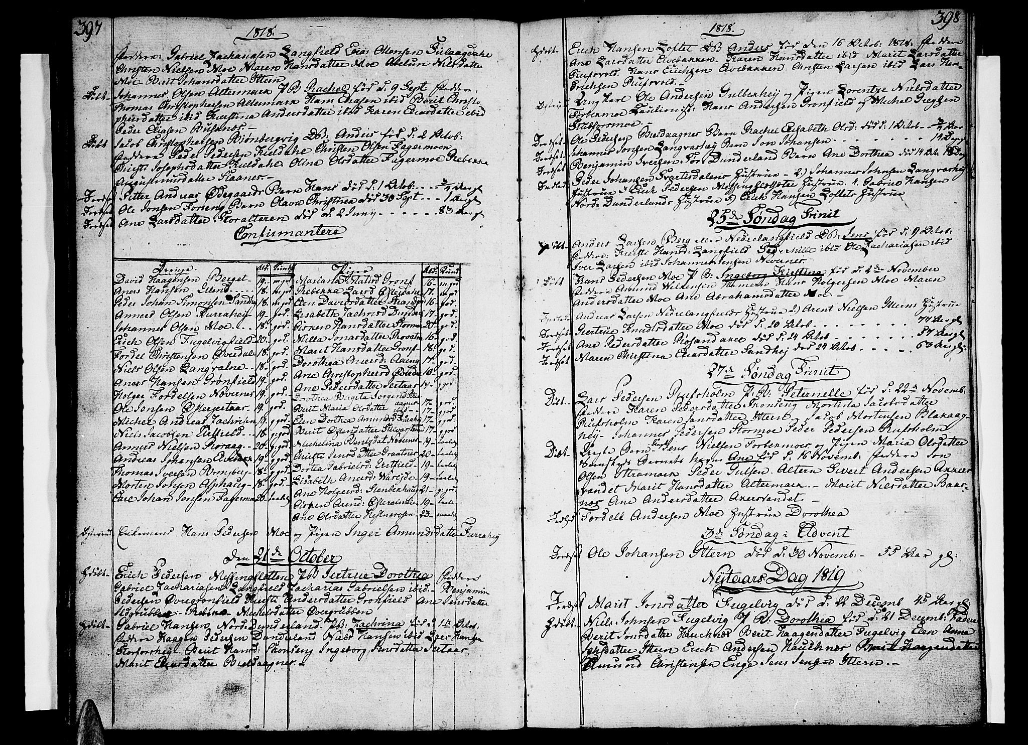 Ministerialprotokoller, klokkerbøker og fødselsregistre - Nordland, SAT/A-1459/825/L0351: Parish register (official) no. 825A06 /2, 1807-1819, p. 397-398