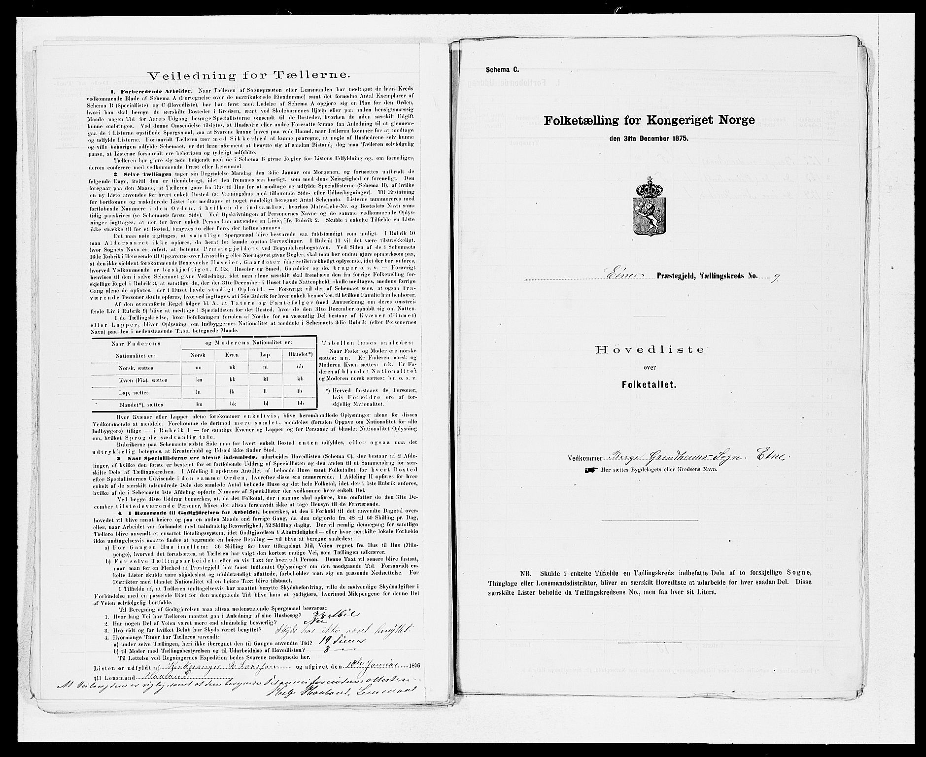 SAB, 1875 census for 1211P Etne, 1875, p. 20