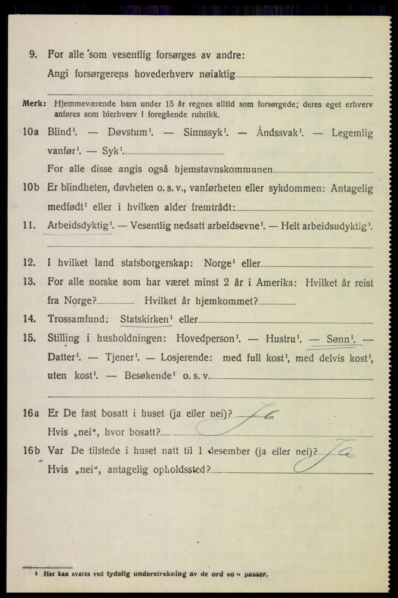 SAH, 1920 census for Vardal, 1920, p. 4562