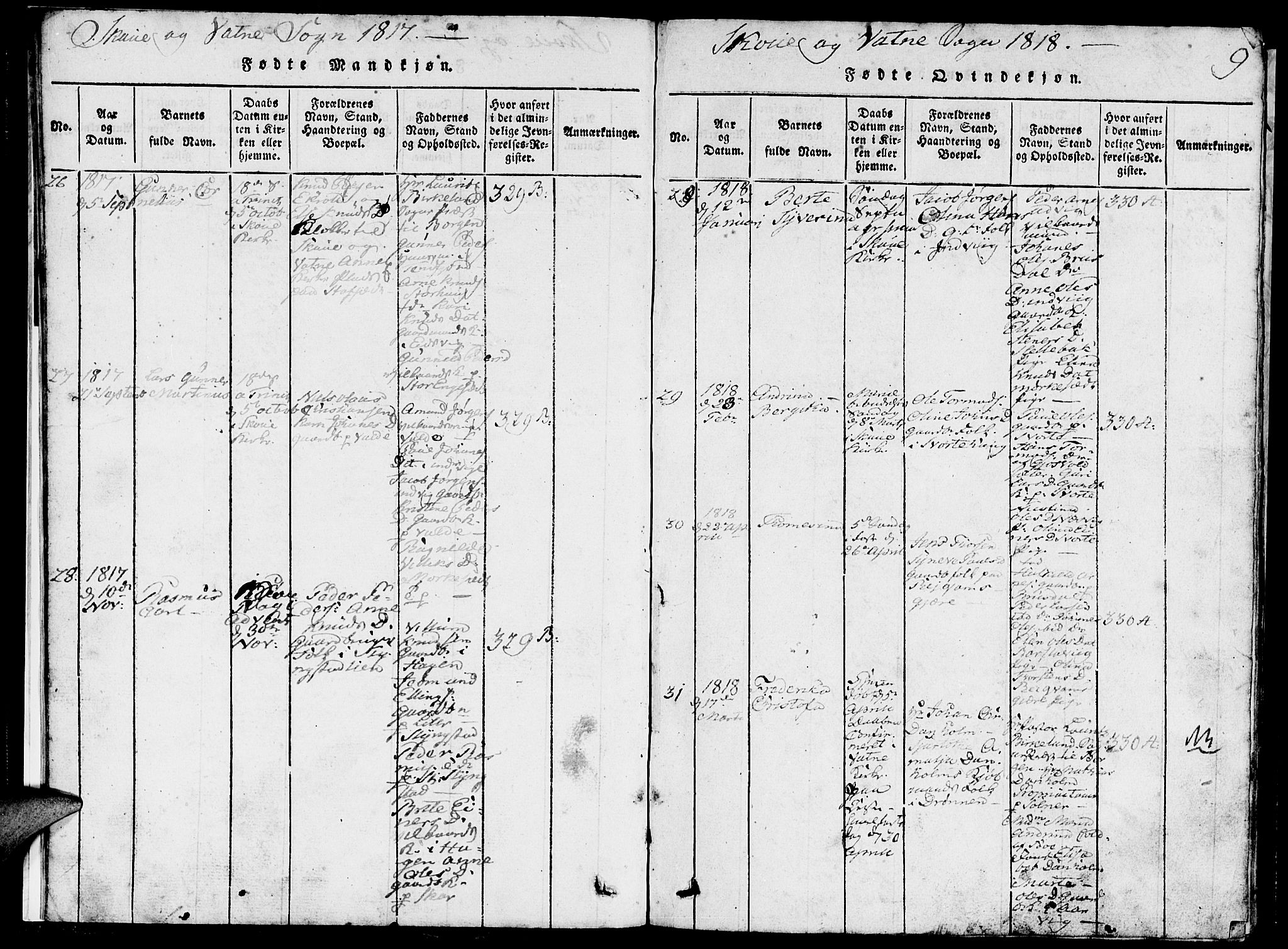 Ministerialprotokoller, klokkerbøker og fødselsregistre - Møre og Romsdal, AV/SAT-A-1454/524/L0360: Parish register (copy) no. 524C01, 1816-1830, p. 9