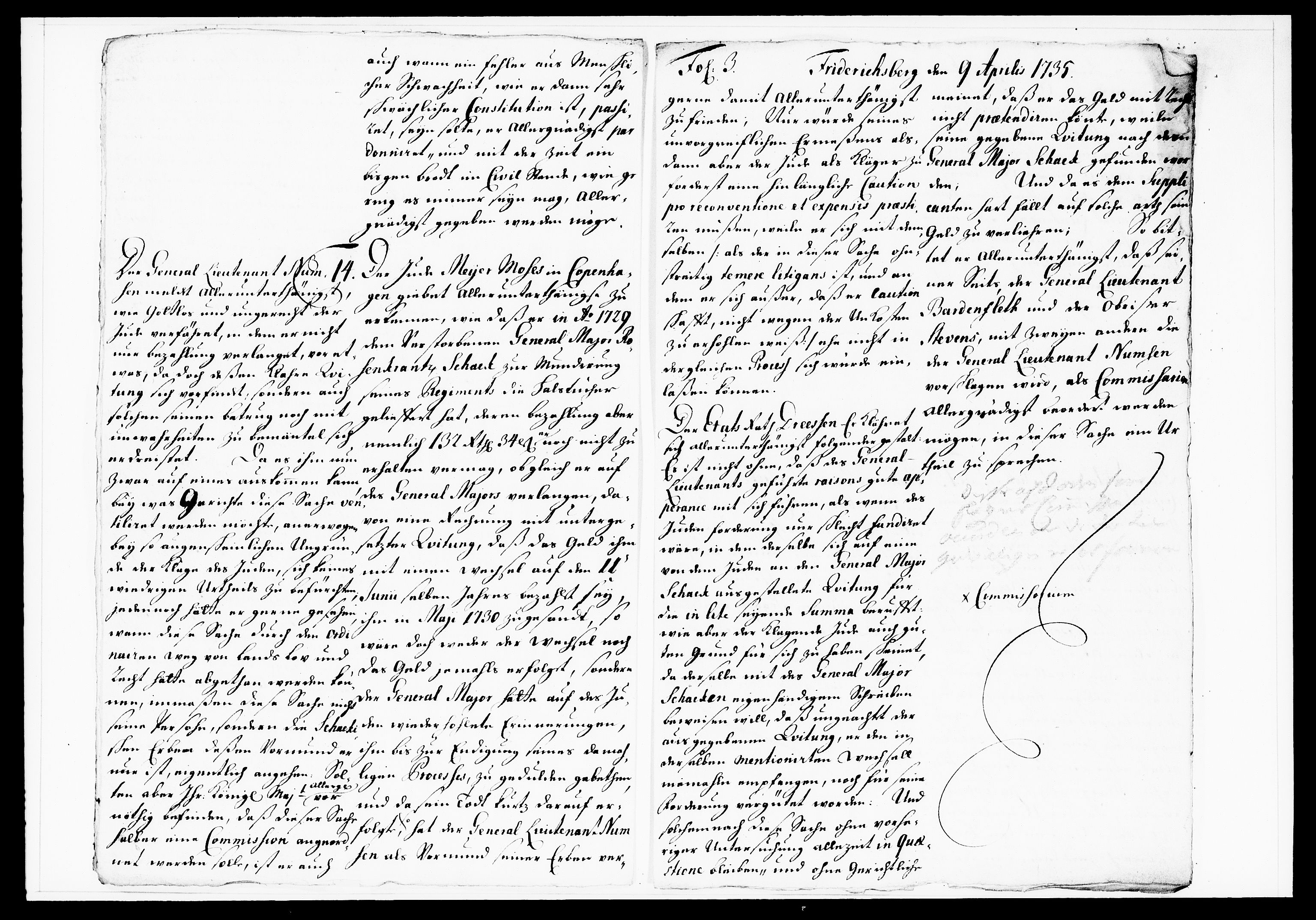 Krigskollegiet, Krigskancelliet, DRA/A-0006/-/1122-1129: Refererede sager, 1735, p. 161
