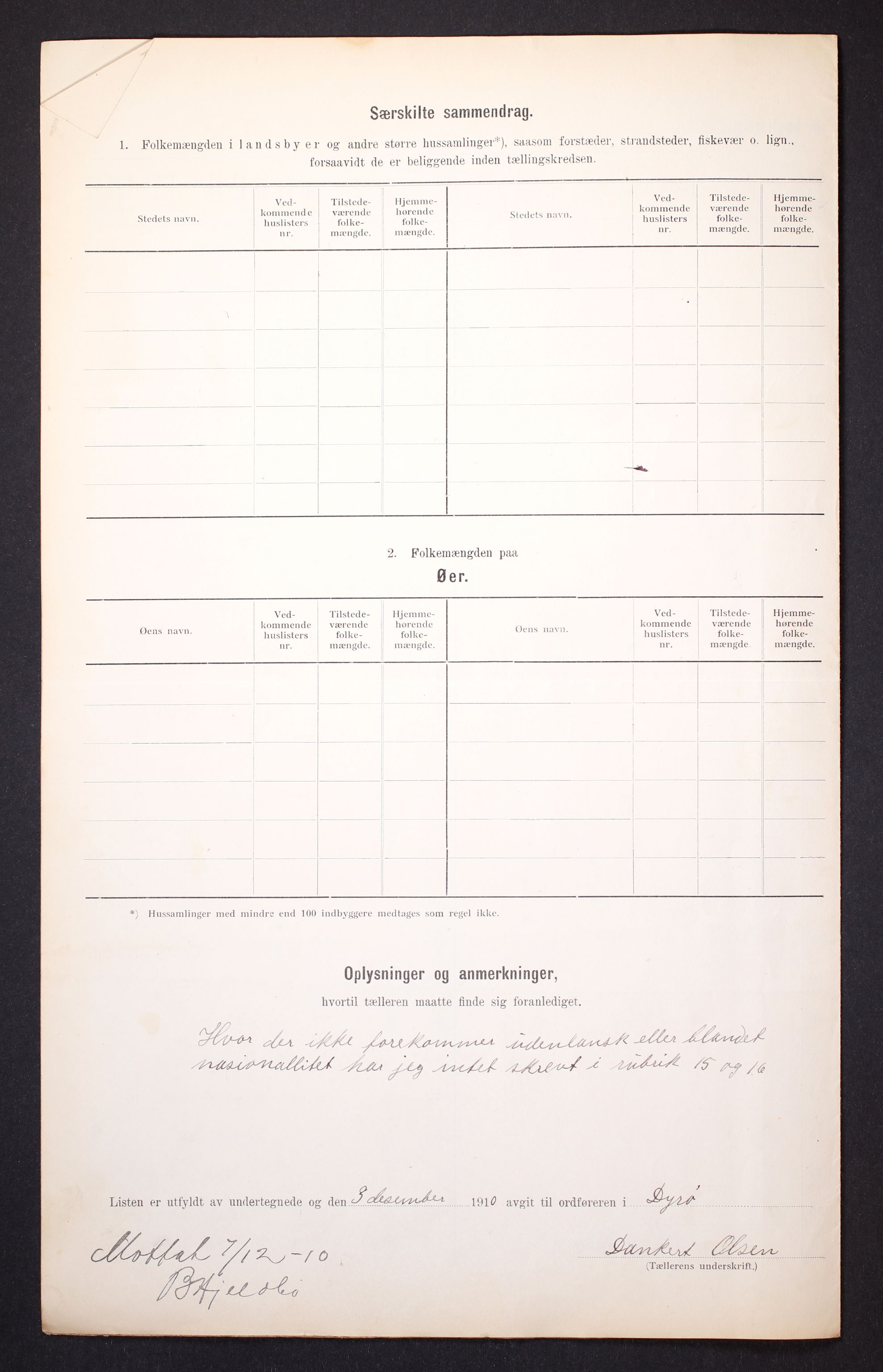 RA, 1910 census for Dyrøy, 1910, p. 12