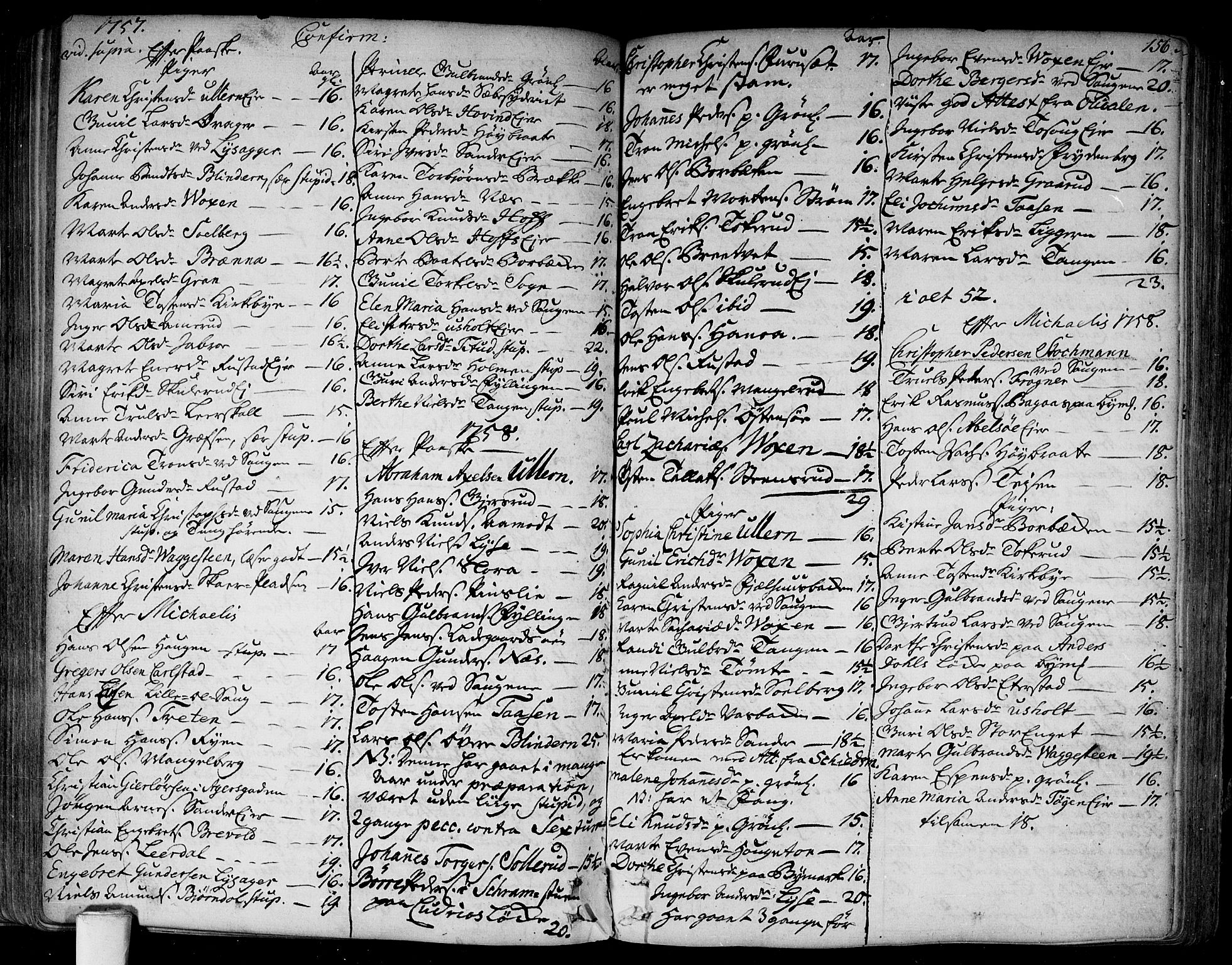 Aker prestekontor kirkebøker, SAO/A-10861/F/L0008: Parish register (official) no. 8, 1749-1765, p. 156