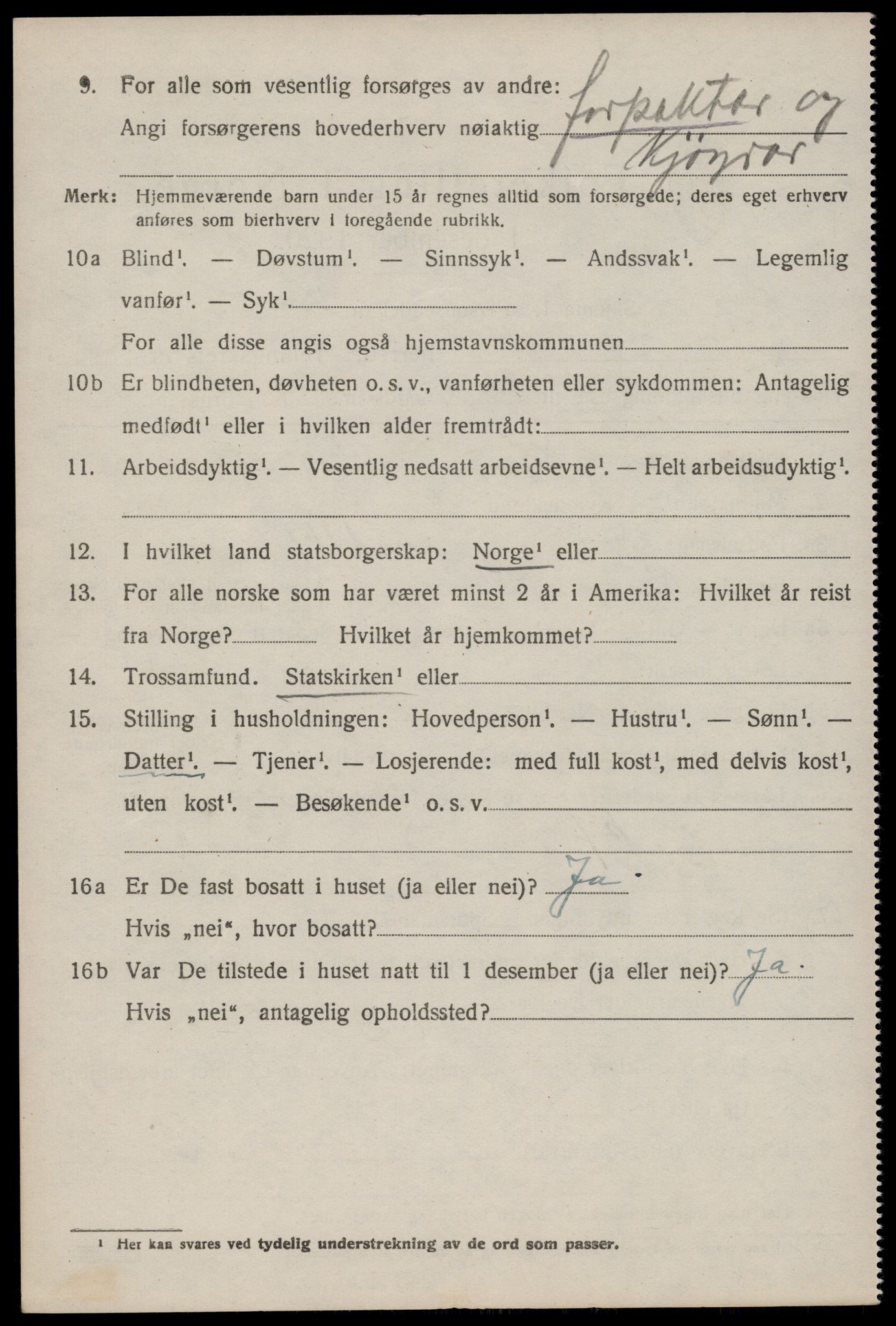 SAKO, 1920 census for Vinje, 1920, p. 1640