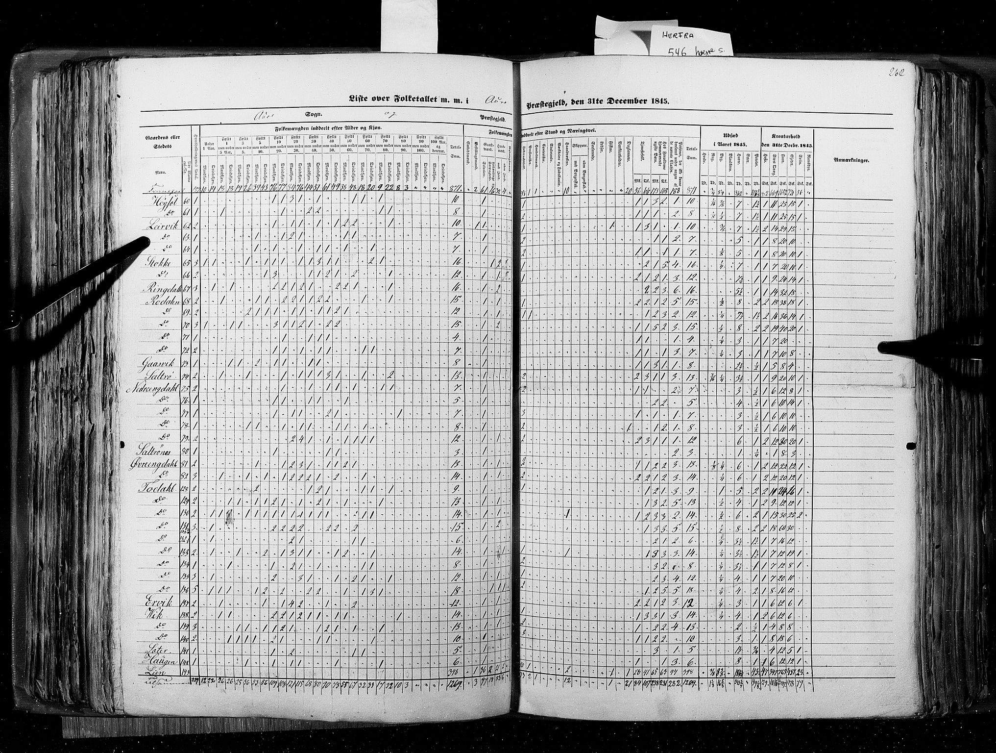 RA, Census 1845, vol. 8: Romsdal amt og Søndre Trondhjems amt, 1845, p. 262