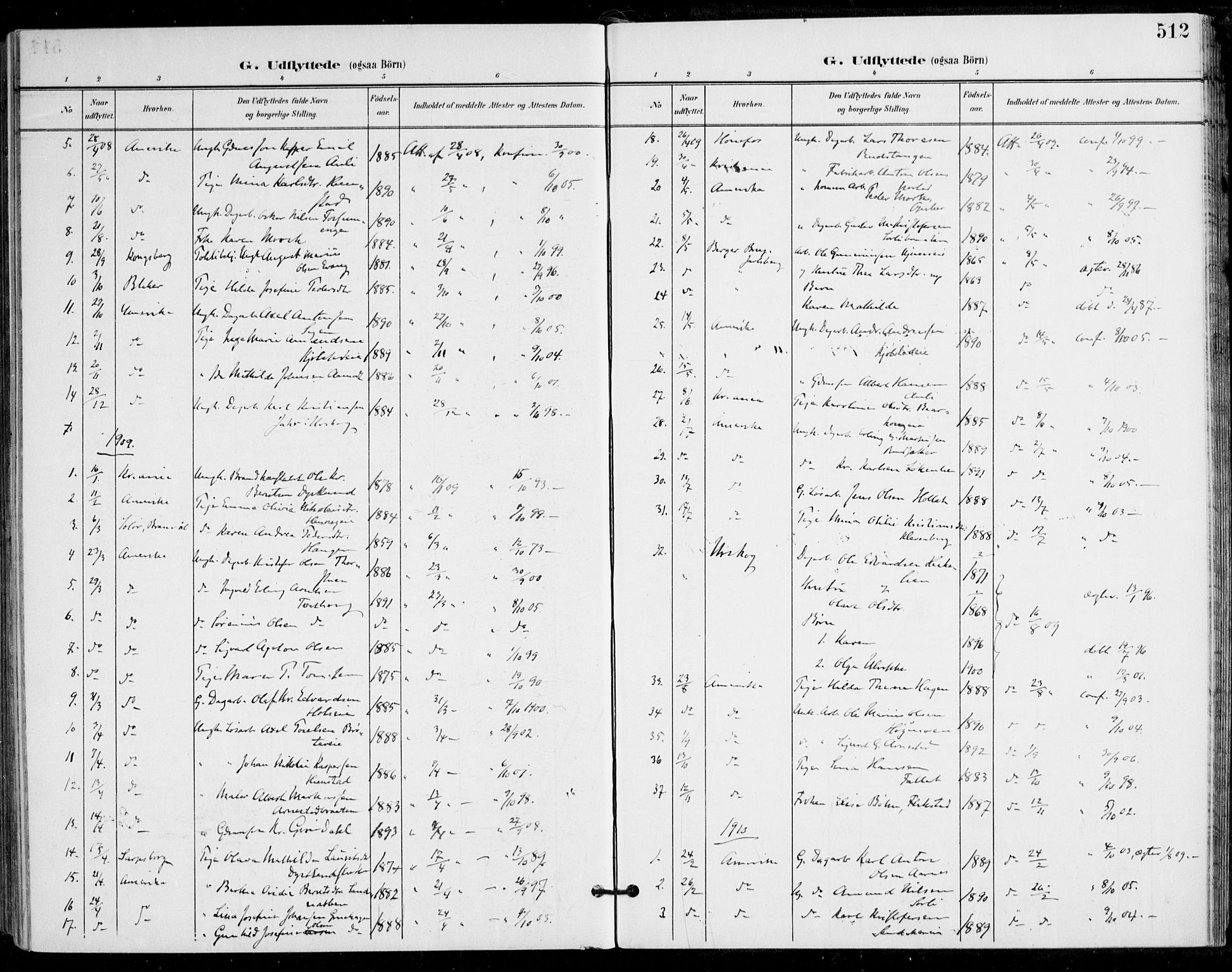 Nes prestekontor Kirkebøker, AV/SAO-A-10410/F/Fa/L0011: Parish register (official) no. I 11, 1899-1918, p. 512