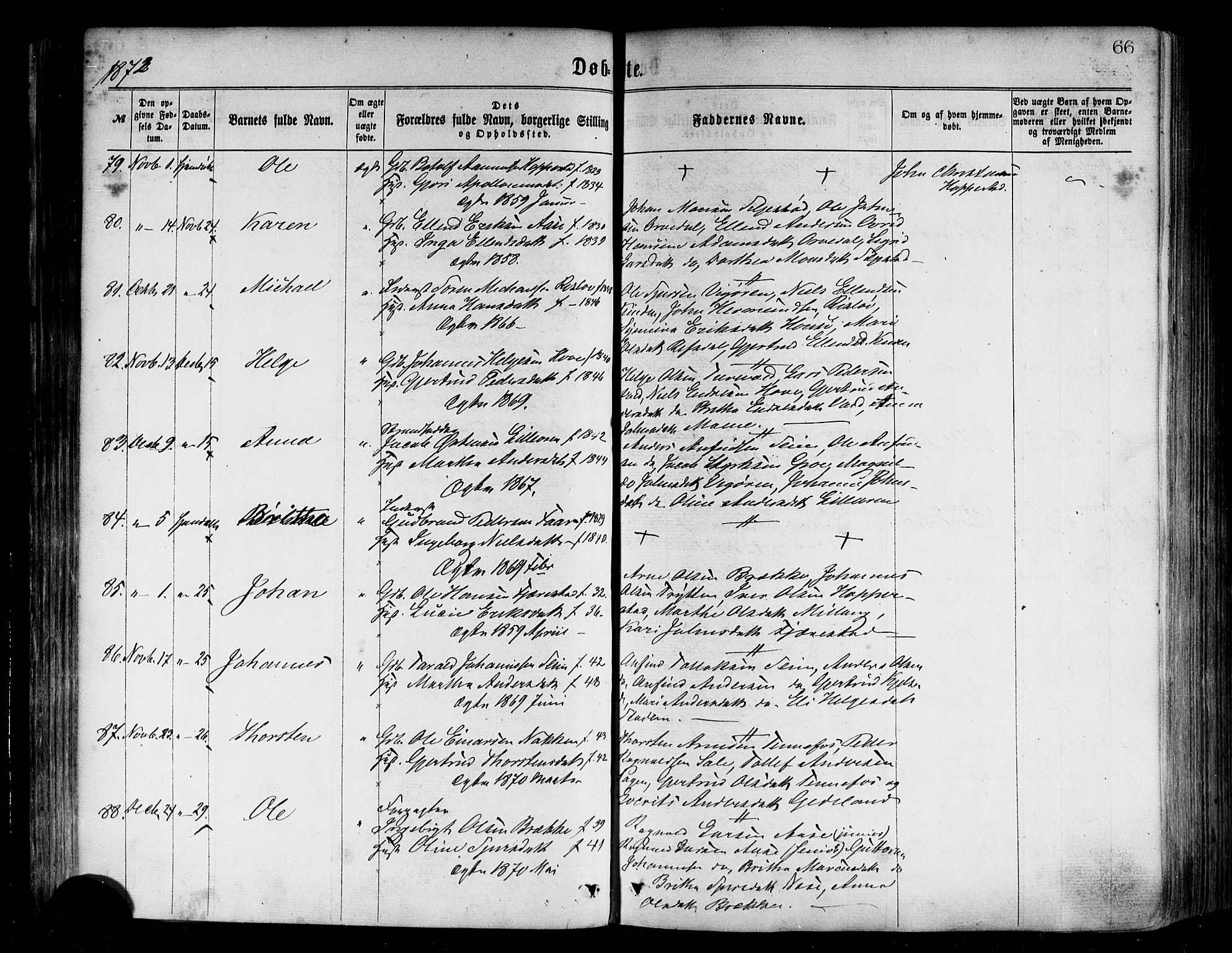 Vik sokneprestembete, SAB/A-81501: Parish register (official) no. A 9, 1866-1877, p. 66