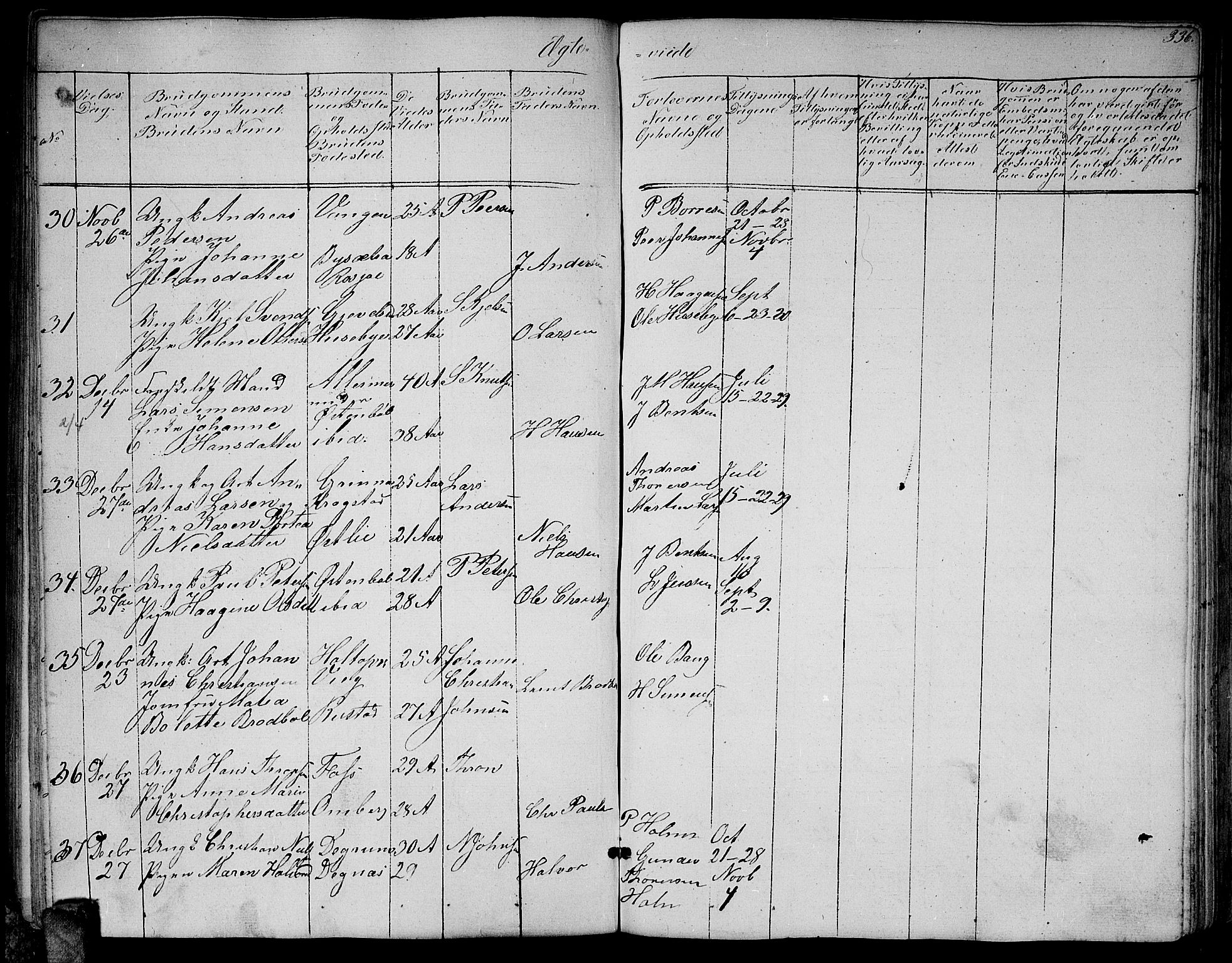 Enebakk prestekontor Kirkebøker, AV/SAO-A-10171c/G/Ga/L0004: Parish register (copy) no. I 4, 1850-1866, p. 336