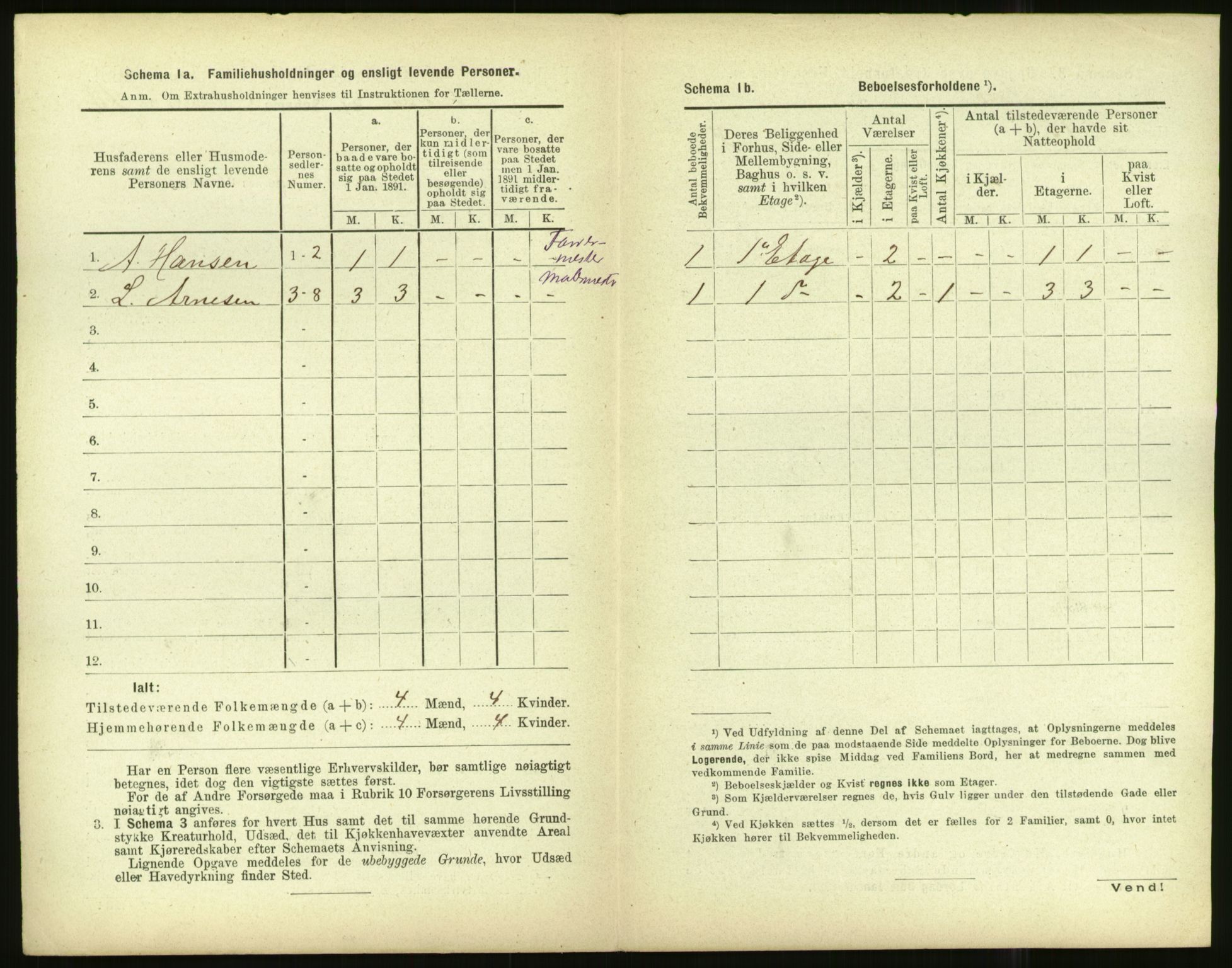 RA, 1891 census for 1401 Florø, 1891, p. 34