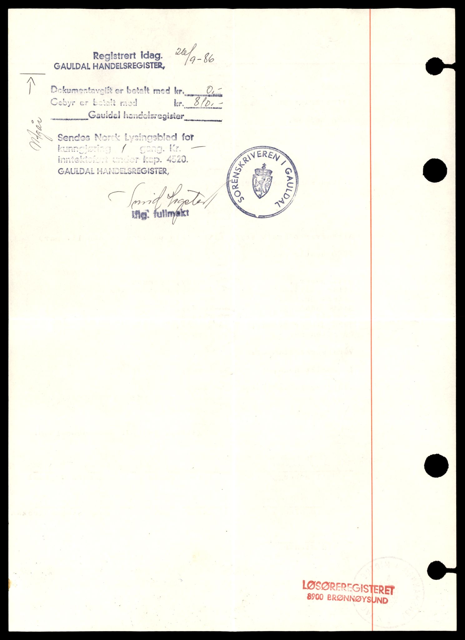 Gauldal sorenskriveri, AV/SAT-A-0014/2/J/Jd/Jde/L0012: Bilag, 100-130, 1986, p. 4
