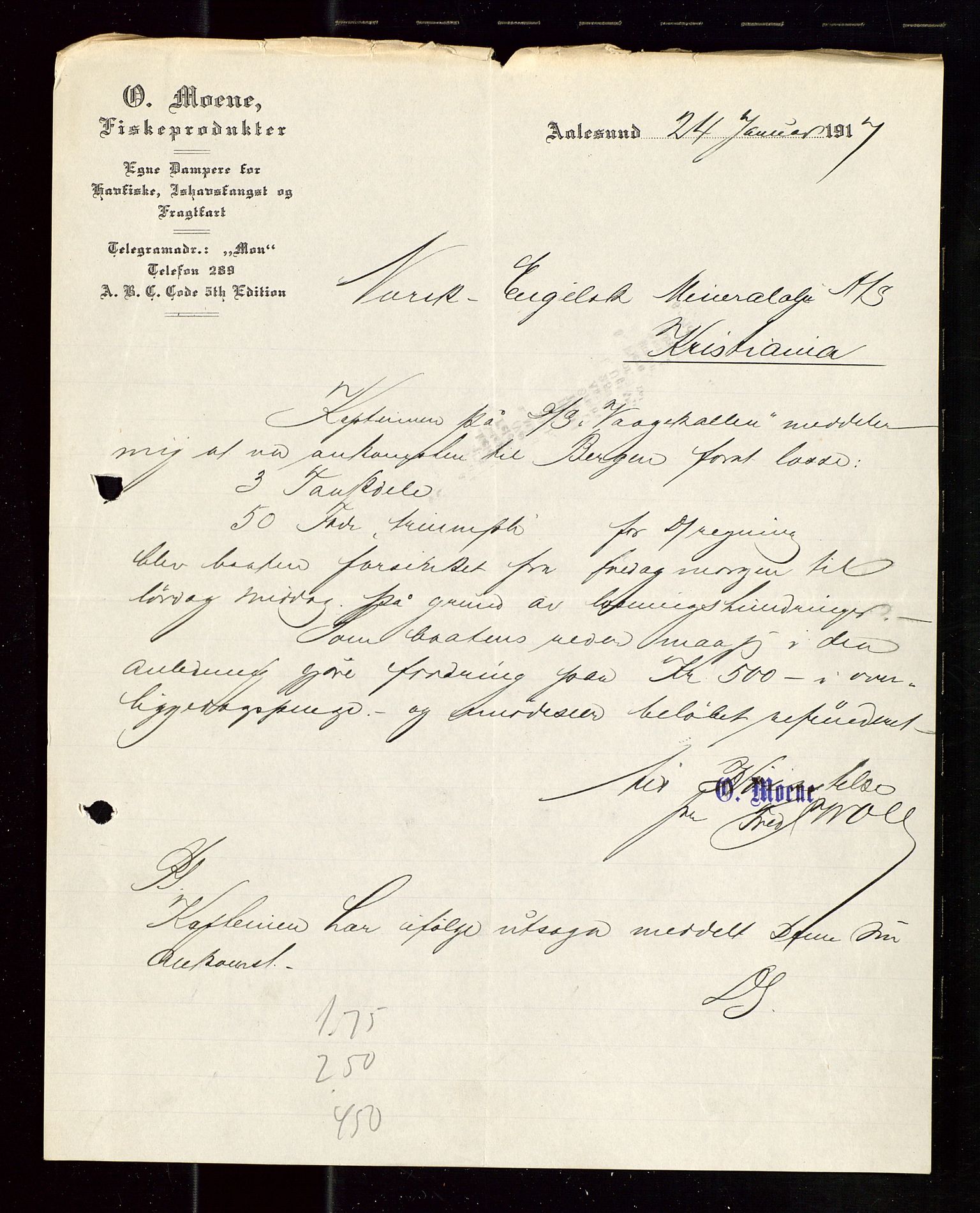 Pa 1521 - A/S Norske Shell, AV/SAST-A-101915/E/Ea/Eaa/L0019: Sjefskorrespondanse, 1917, p. 242