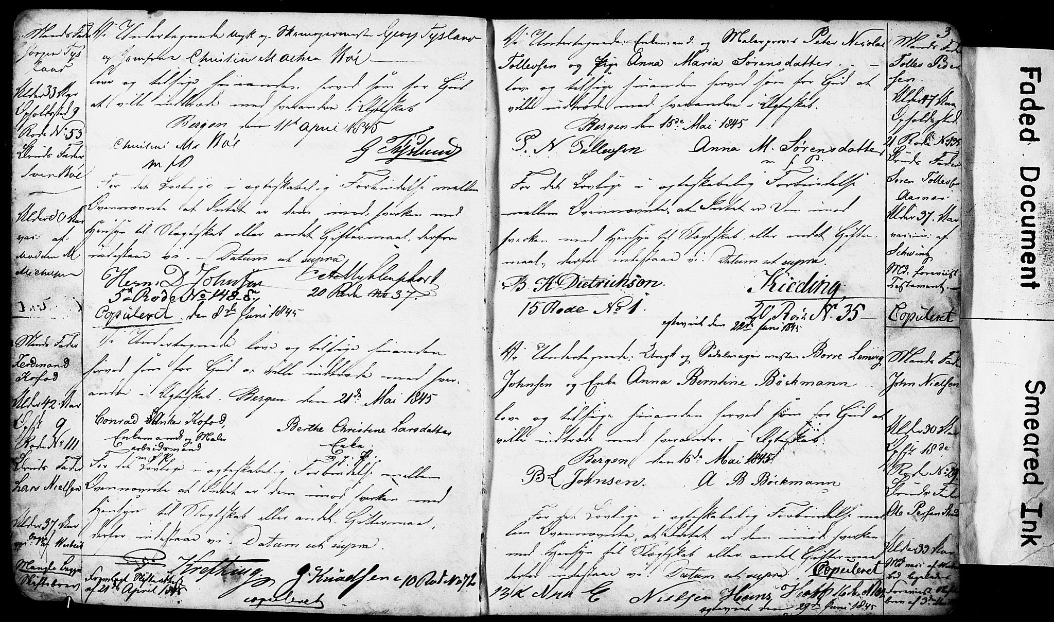 Domkirken sokneprestembete, AV/SAB-A-74801: Best man's statements no. II.5.4, 1845-1852, p. 3