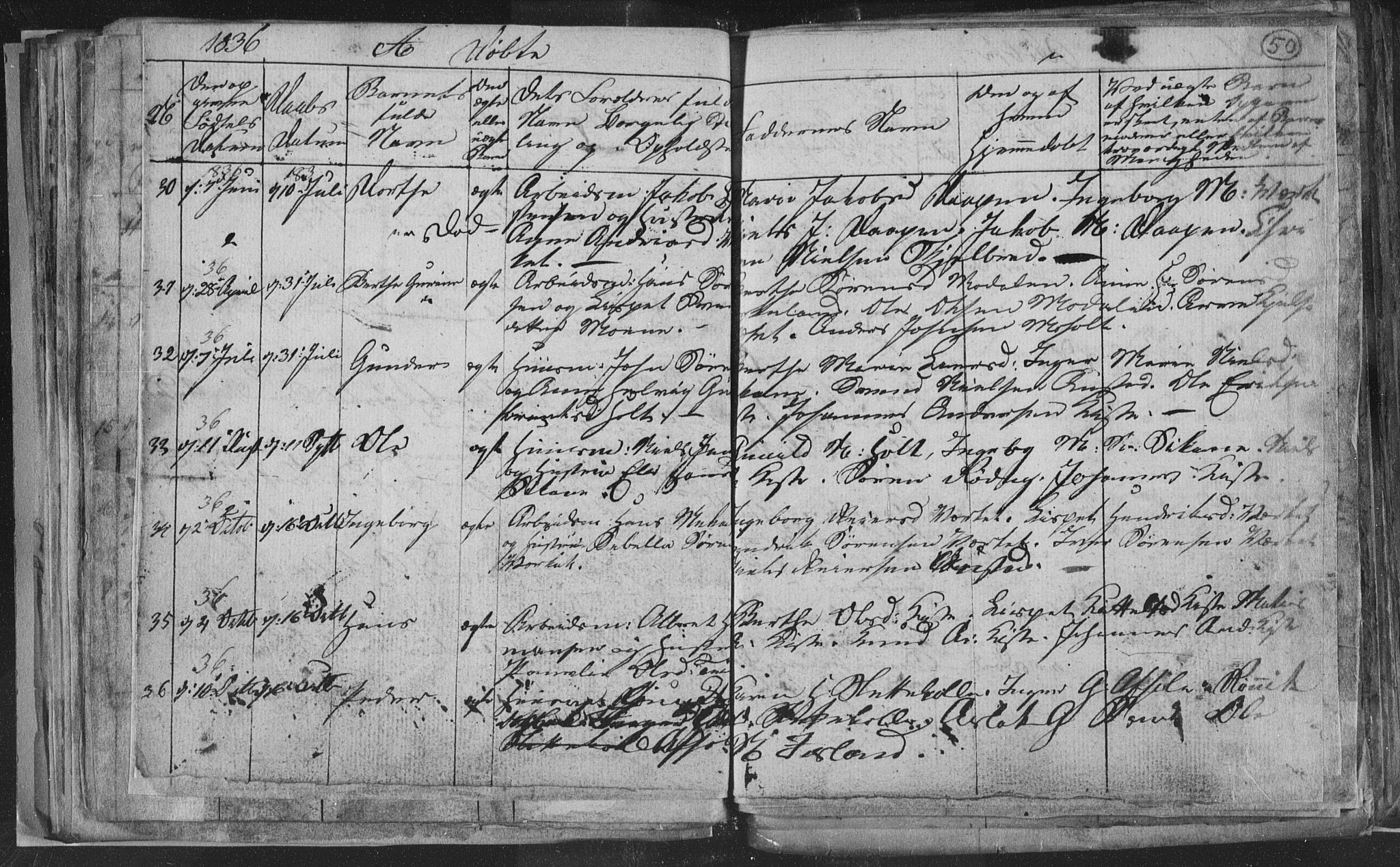 Siljan kirkebøker, SAKO/A-300/G/Ga/L0001: Parish register (copy) no. 1, 1827-1847, p. 50