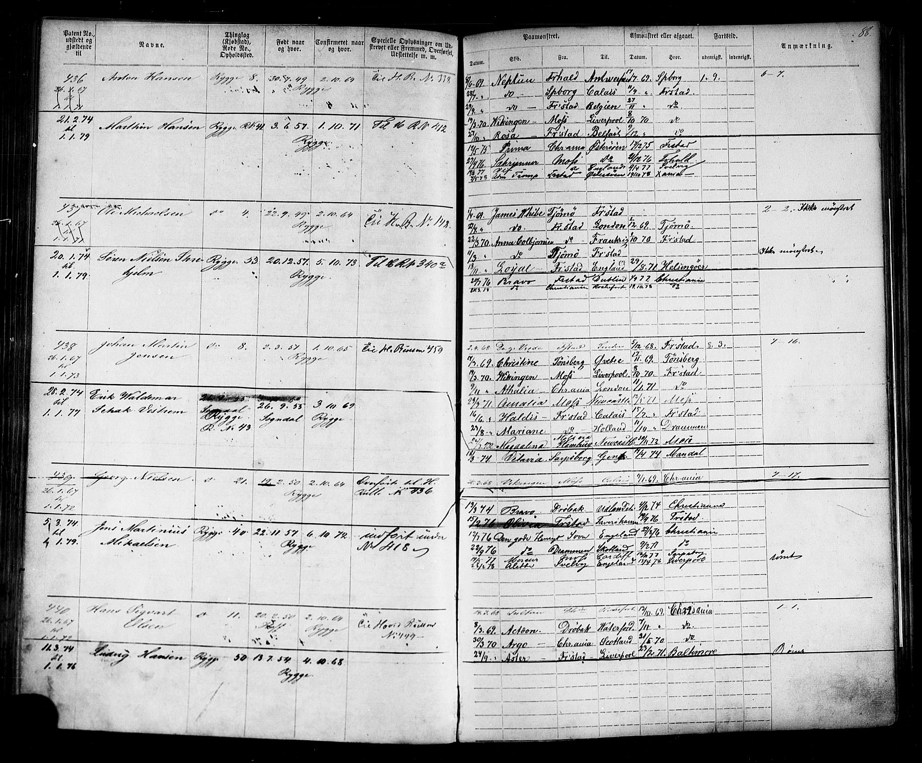 Moss mønstringskontor, AV/SAO-A-10569d/F/Fc/Fca/L0004: Annotasjonsrulle, 1868-1891, p. 92