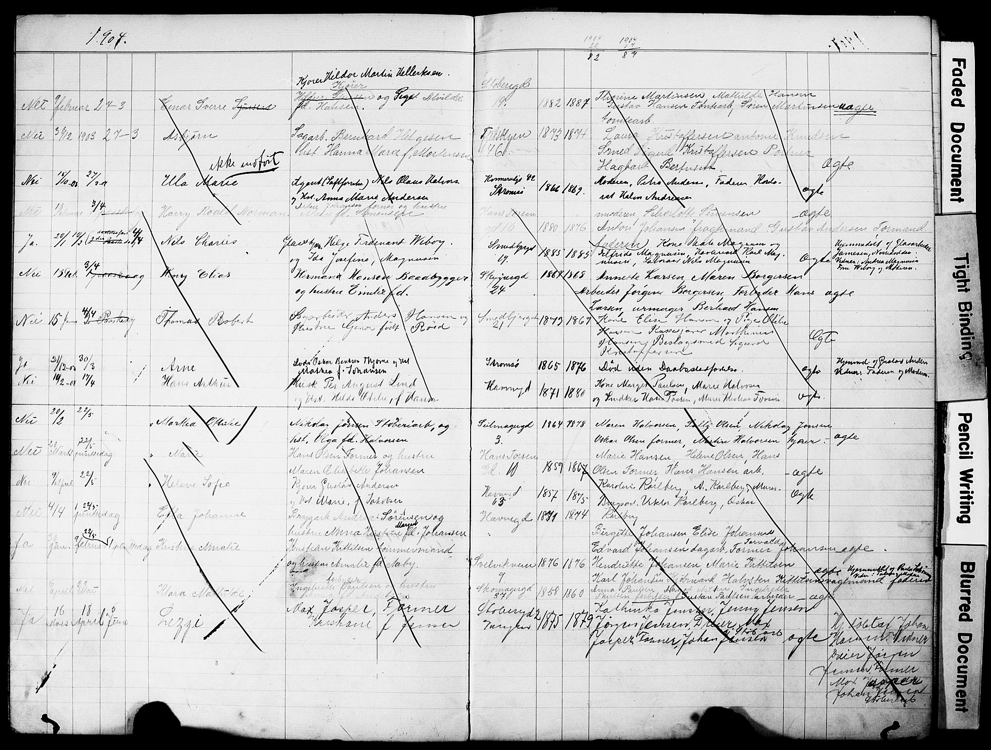 Strømsø kirkebøker, AV/SAKO-A-246/Y/Yb/L0001: Parish register draft no. II 1, 1896-1904