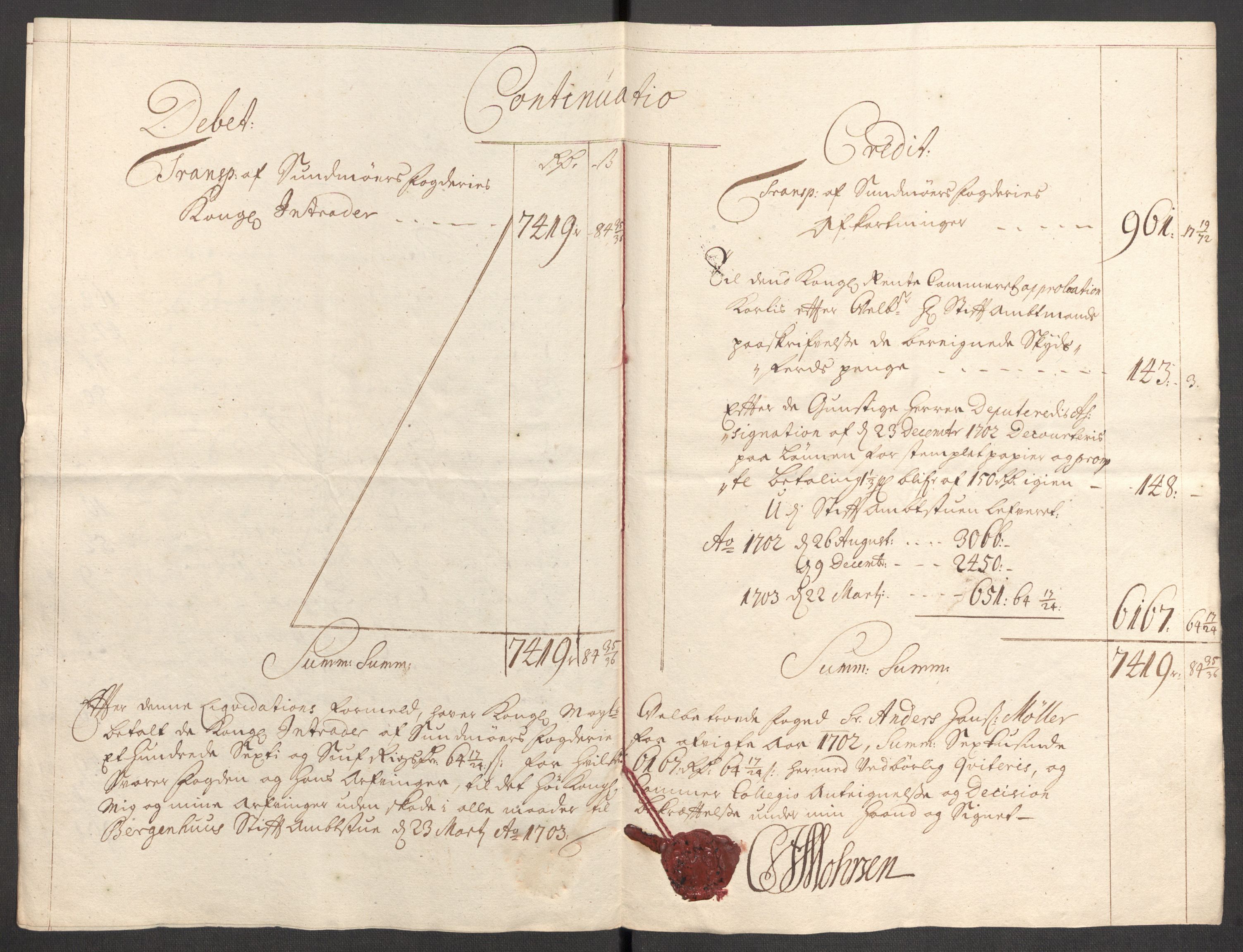 Rentekammeret inntil 1814, Reviderte regnskaper, Fogderegnskap, AV/RA-EA-4092/R54/L3559: Fogderegnskap Sunnmøre, 1702-1703, p. 193