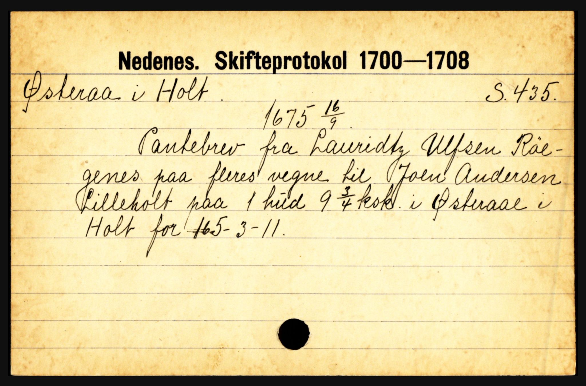 Nedenes sorenskriveri før 1824, AV/SAK-1221-0007/H, p. 34163