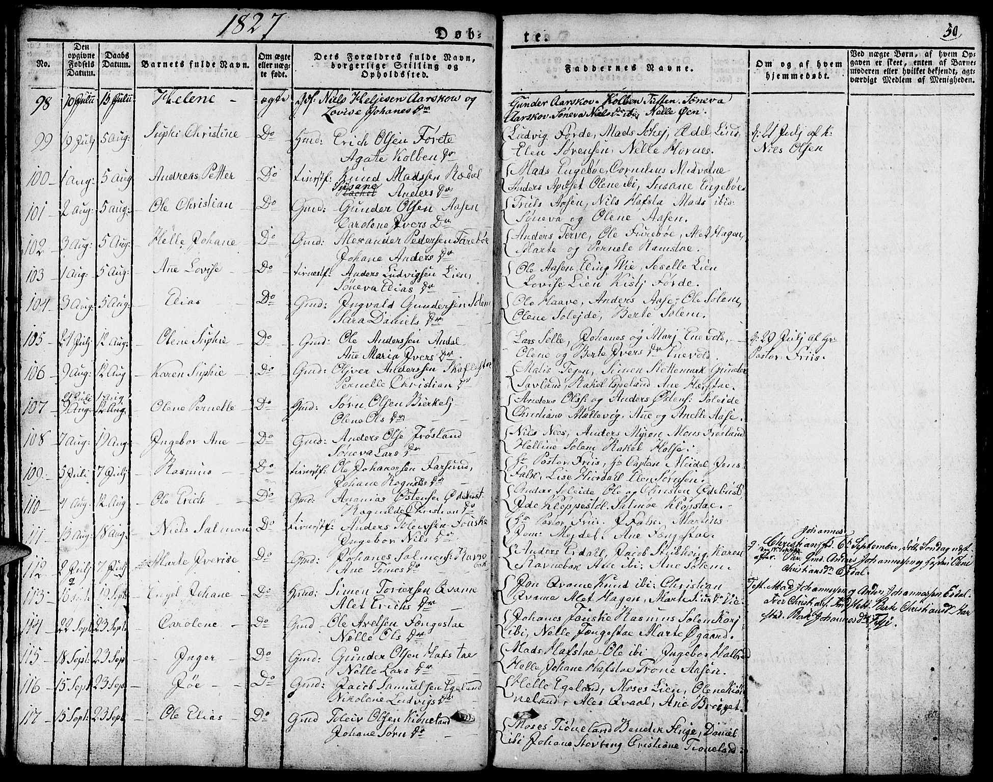 Førde sokneprestembete, SAB/A-79901/H/Haa/Haaa/L0006: Parish register (official) no. A 6, 1821-1842, p. 50