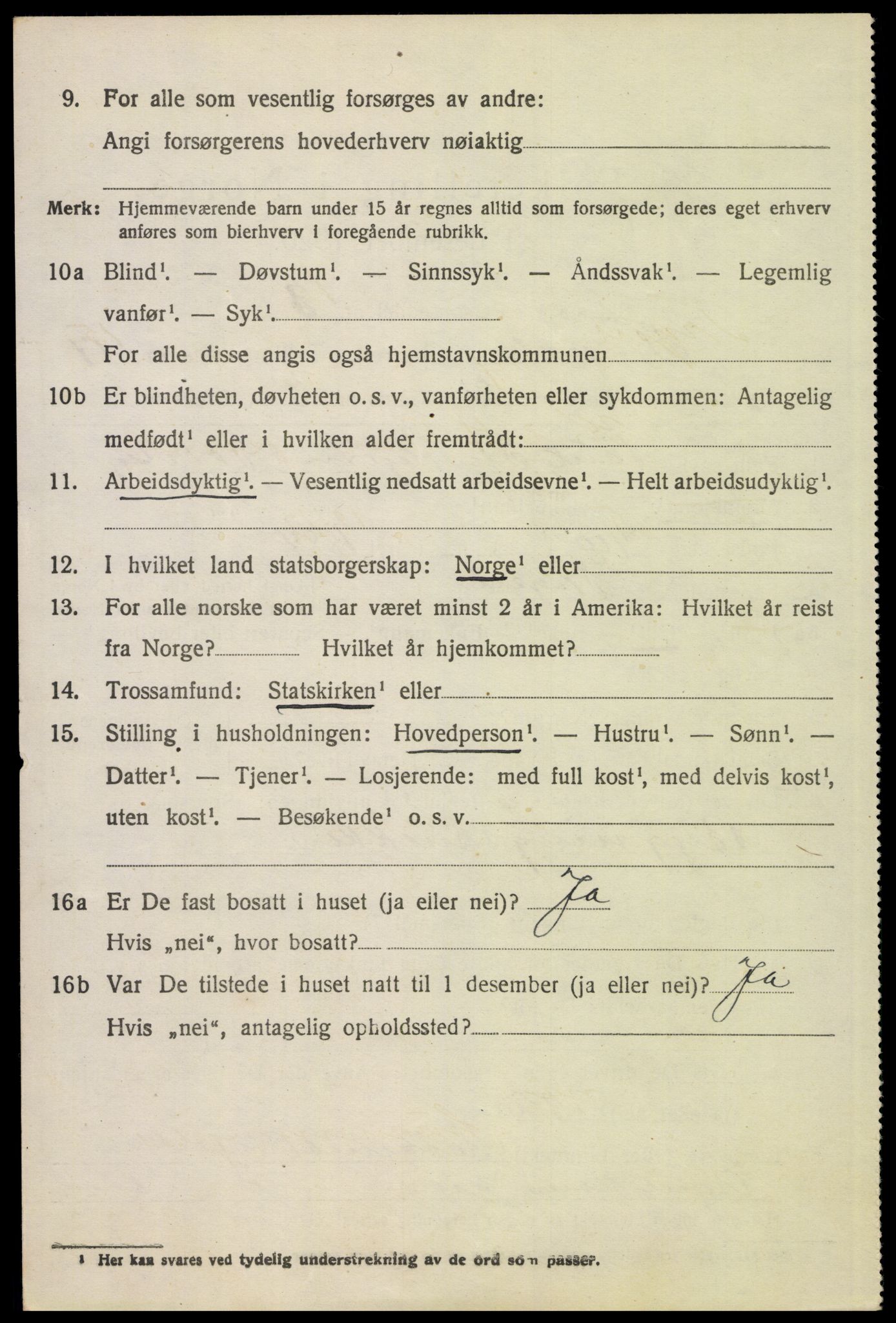 SAH, 1920 census for Trysil, 1920, p. 10184