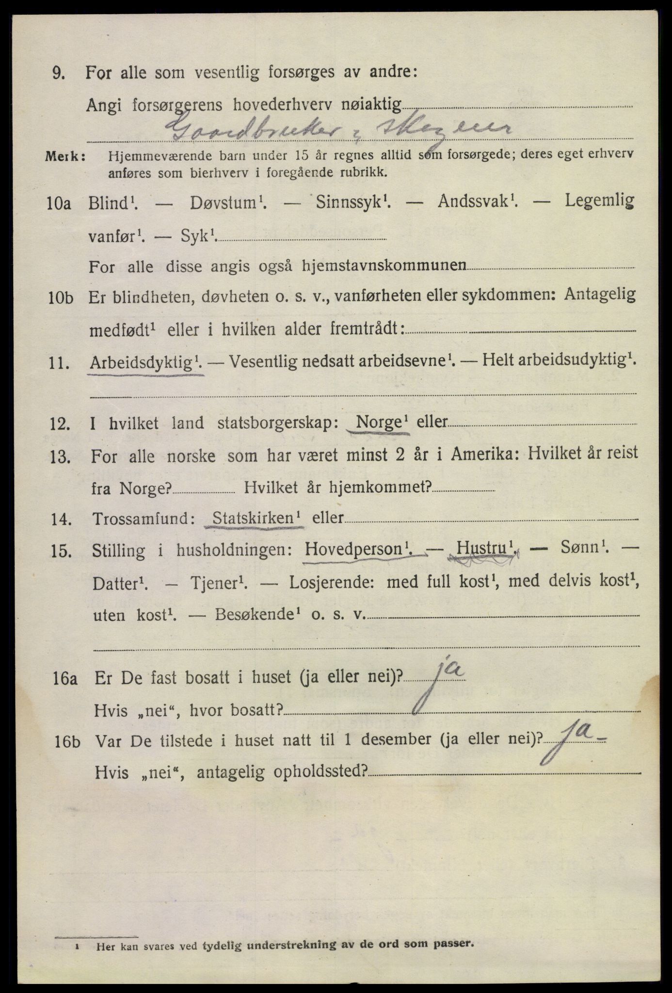 SAKO, 1920 census for Gransherad, 1920, p. 965