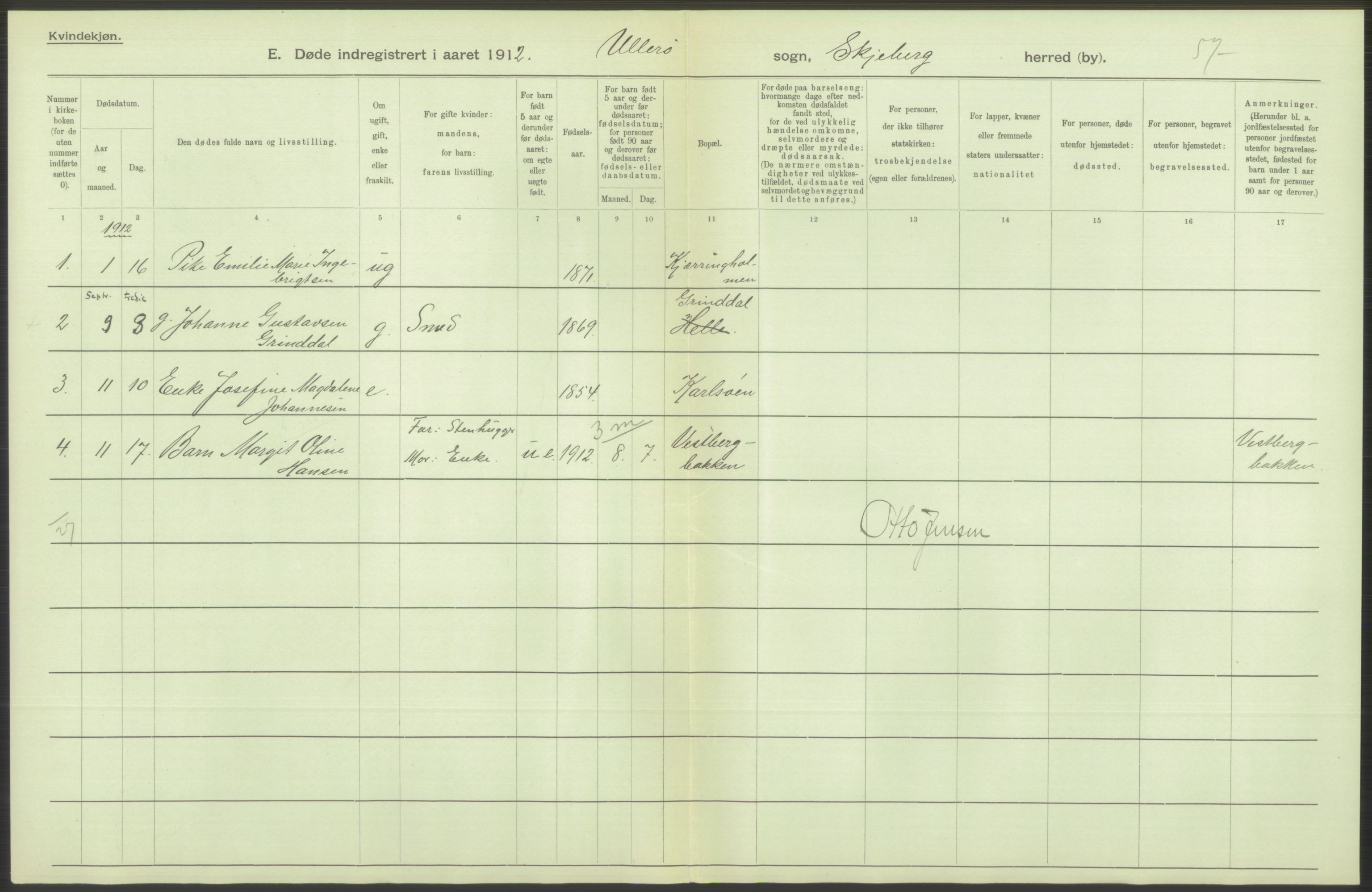 Statistisk sentralbyrå, Sosiodemografiske emner, Befolkning, AV/RA-S-2228/D/Df/Dfb/Dfbb/L0003: Smålenenes amt:  Døde. Bygder og byer., 1912, p. 330