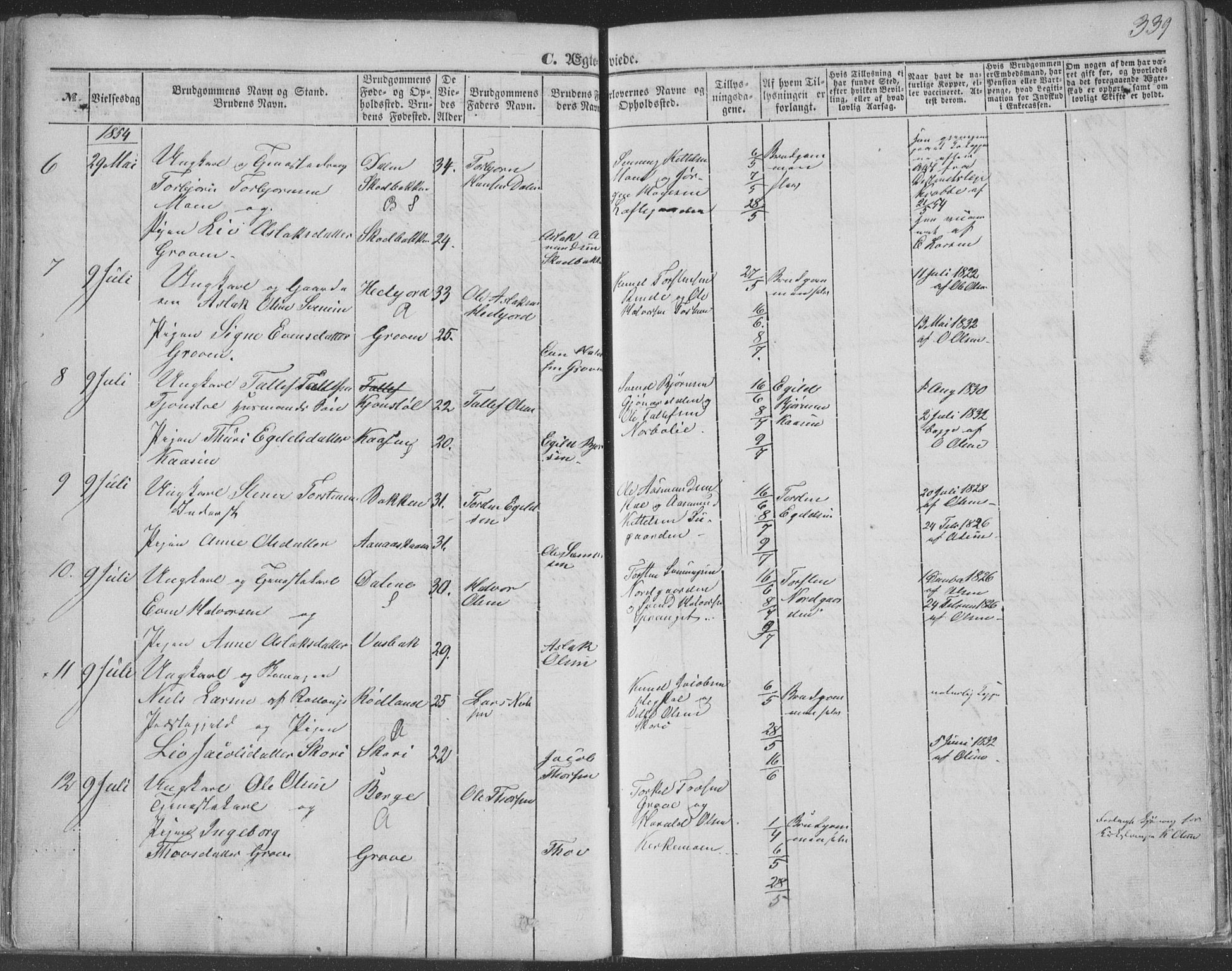 Seljord kirkebøker, SAKO/A-20/F/Fa/L012b: Parish register (official) no. I 12B, 1850-1865, p. 339