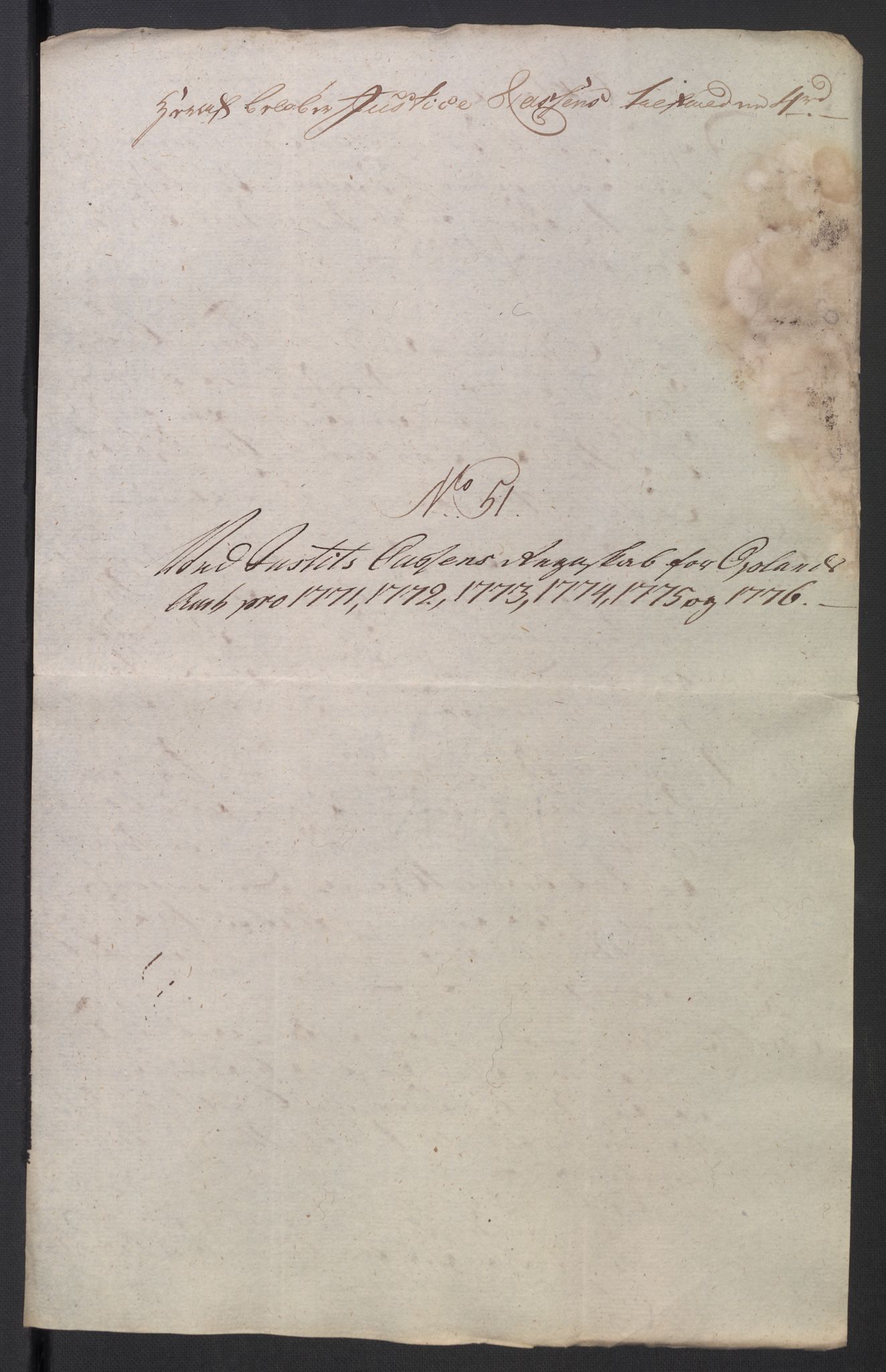 Rentekammeret inntil 1814, Reviderte regnskaper, Mindre regnskaper, RA/EA-4068/Rb/L0014: Opplands amt, 1771-1779, p. 90