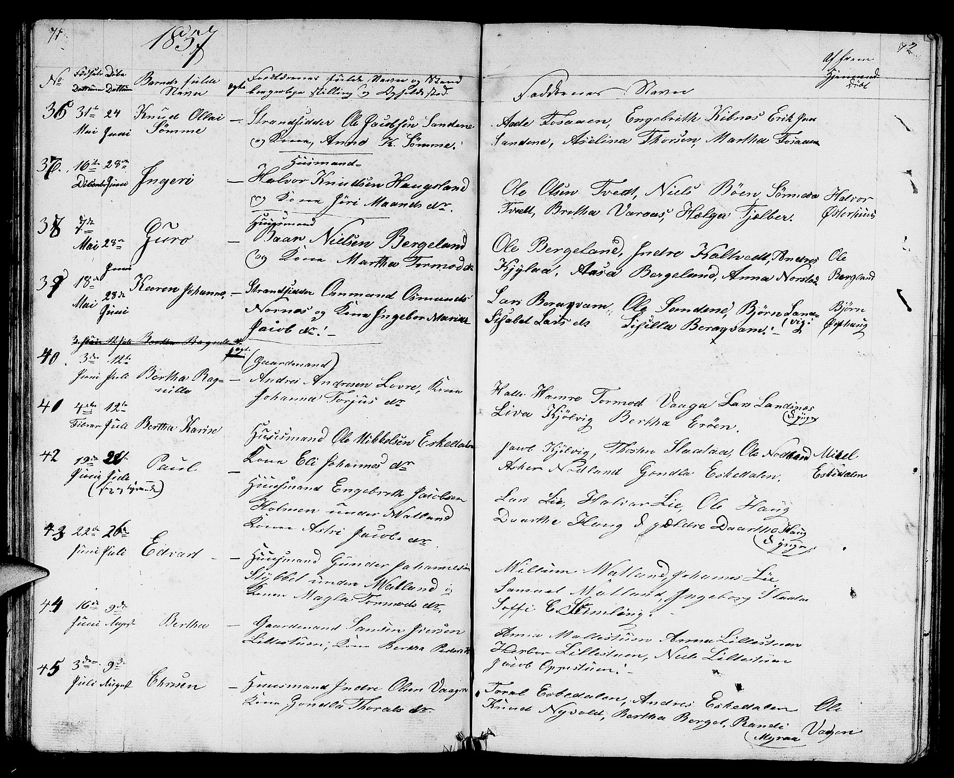 Jelsa sokneprestkontor, SAST/A-101842/01/V: Parish register (copy) no. B 2, 1852-1863, p. 71-72