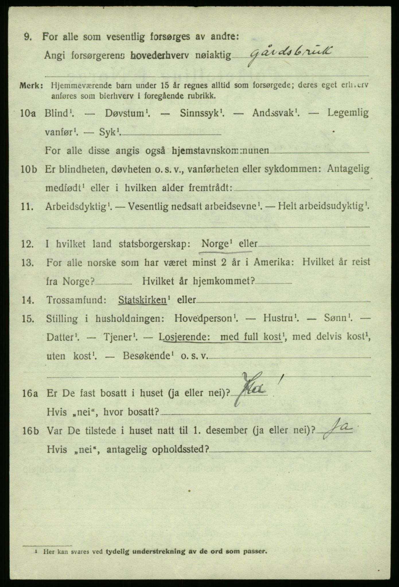 SAB, 1920 census for Sogndal, 1920, p. 2106