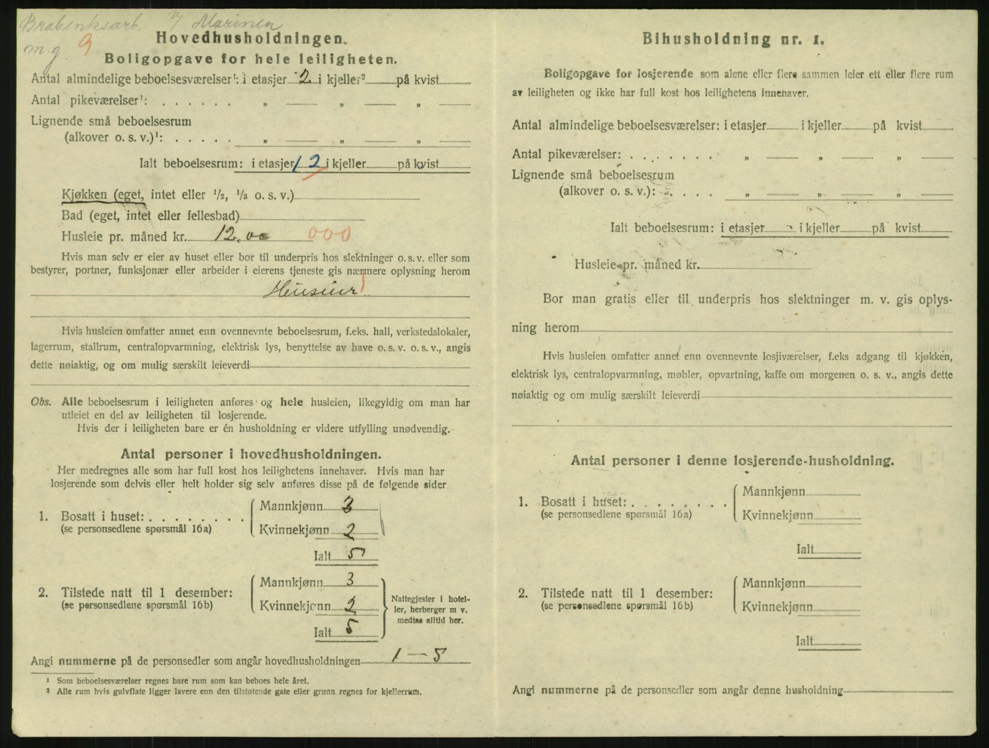 SAKO, 1920 census for Horten, 1920, p. 7664