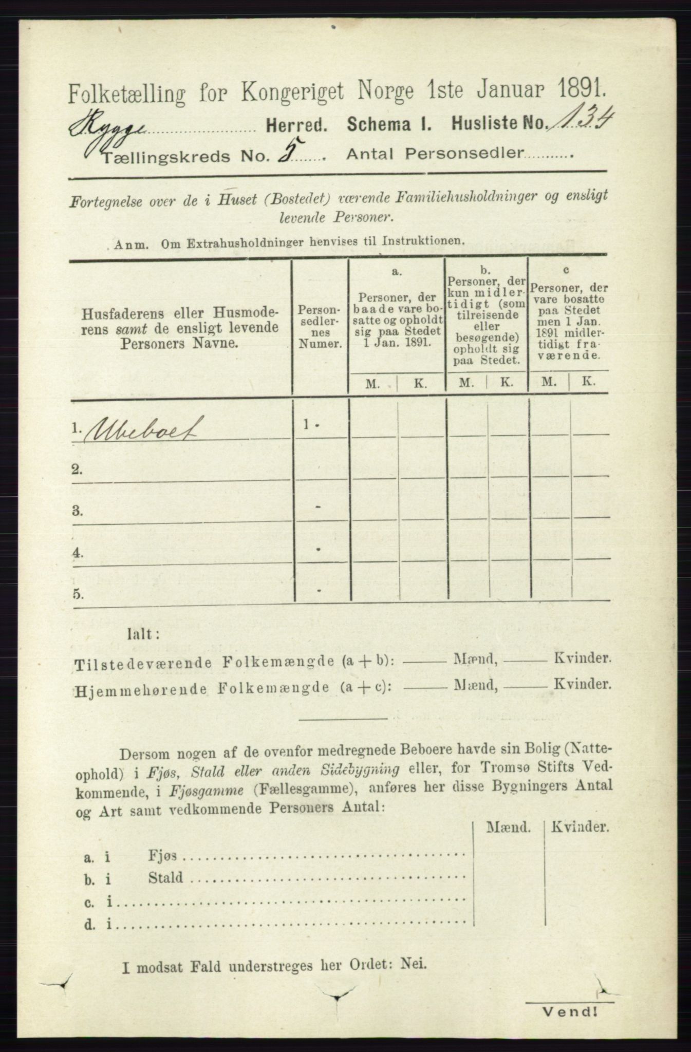 RA, 1891 census for 0136 Rygge, 1891, p. 2820