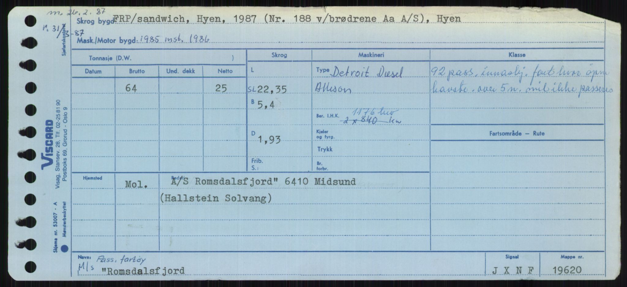 Sjøfartsdirektoratet med forløpere, Skipsmålingen, AV/RA-S-1627/H/Ha/L0004/0002: Fartøy, Mas-R / Fartøy, Odin-R, p. 817