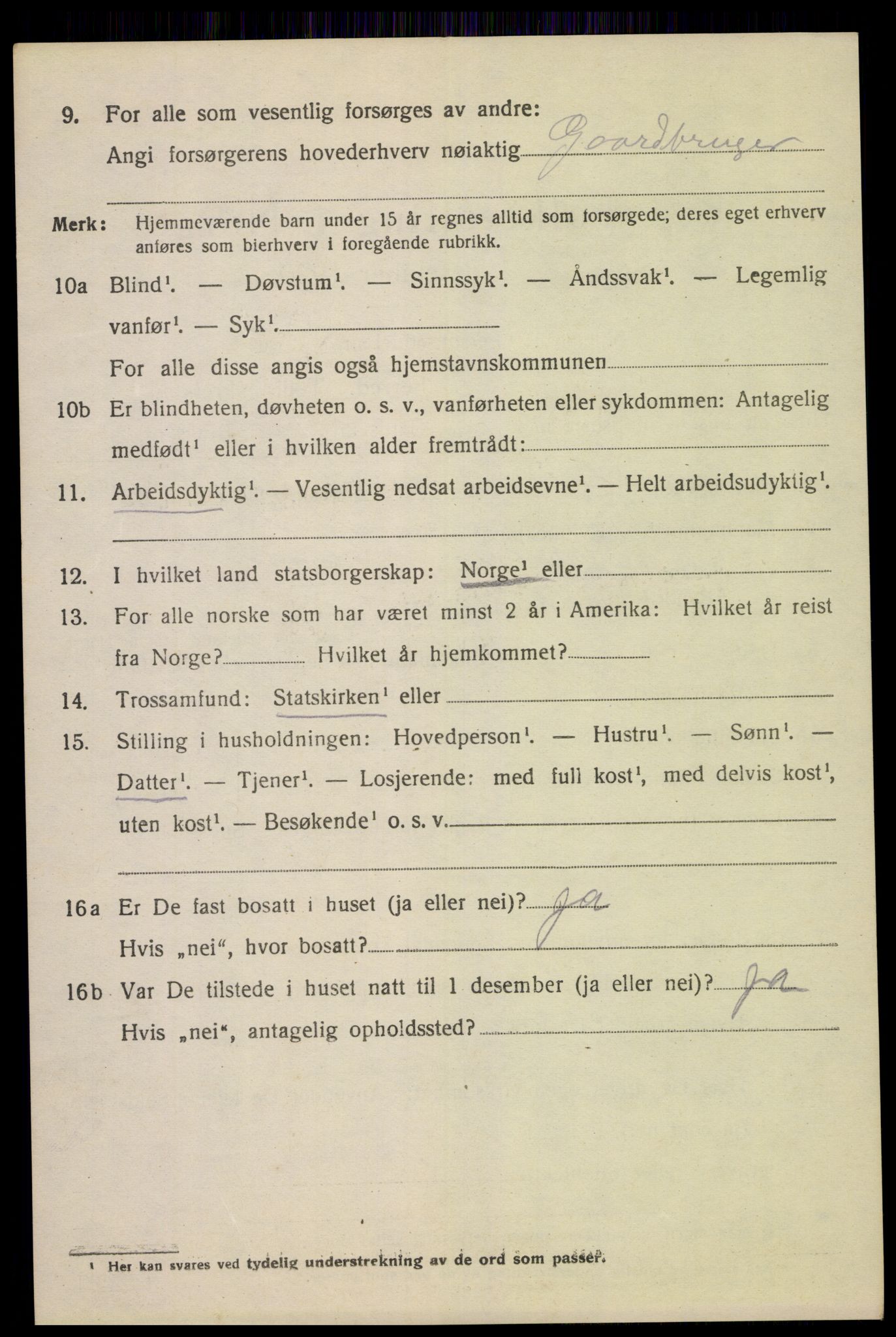 SAK, 1920 census for Øvre Sirdal, 1920, p. 420