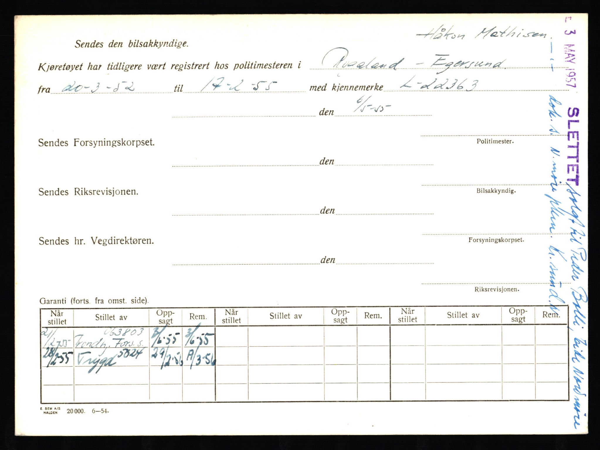 Stavanger trafikkstasjon, AV/SAST-A-101942/0/F/L0048: L-29100 - L-29899, 1930-1971, p. 274