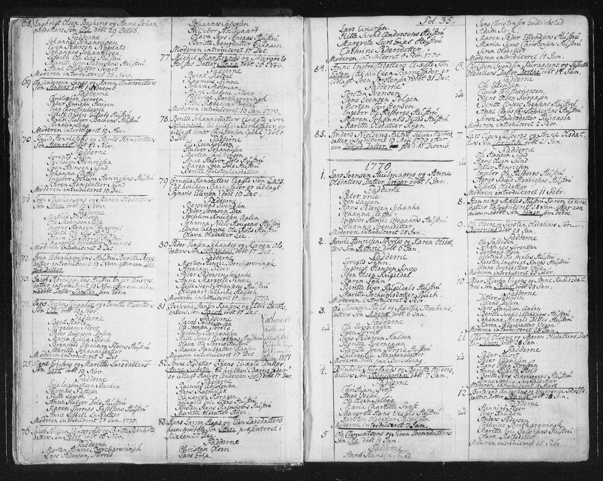 Ministerialprotokoller, klokkerbøker og fødselsregistre - Sør-Trøndelag, SAT/A-1456/681/L0926: Parish register (official) no. 681A04, 1767-1797, p. 35