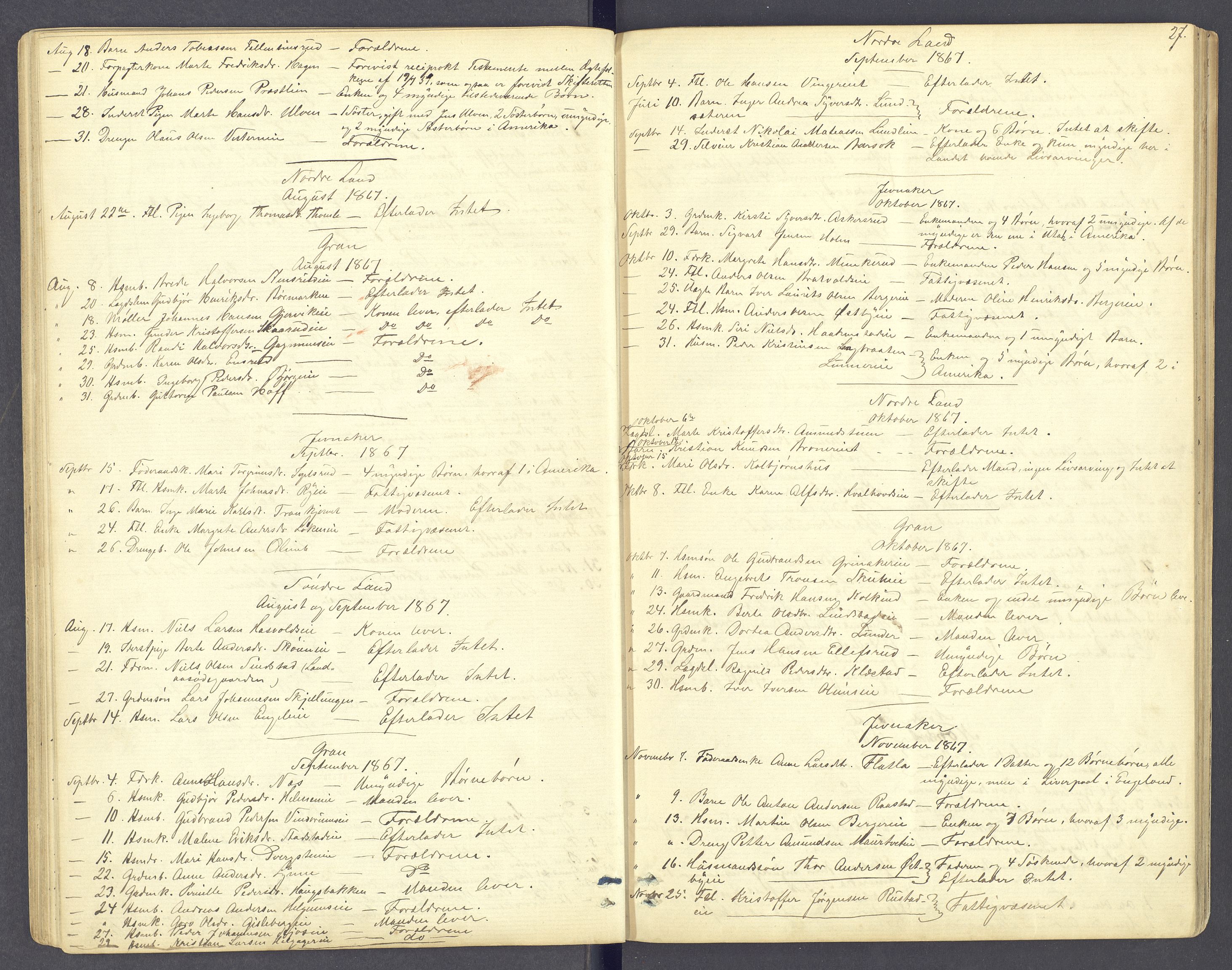 Hadeland og Land tingrett, AV/SAH-TING-010/J/Jg/L0004: Dødsfallsprotokoll, 1863-1876, p. 26b-27a