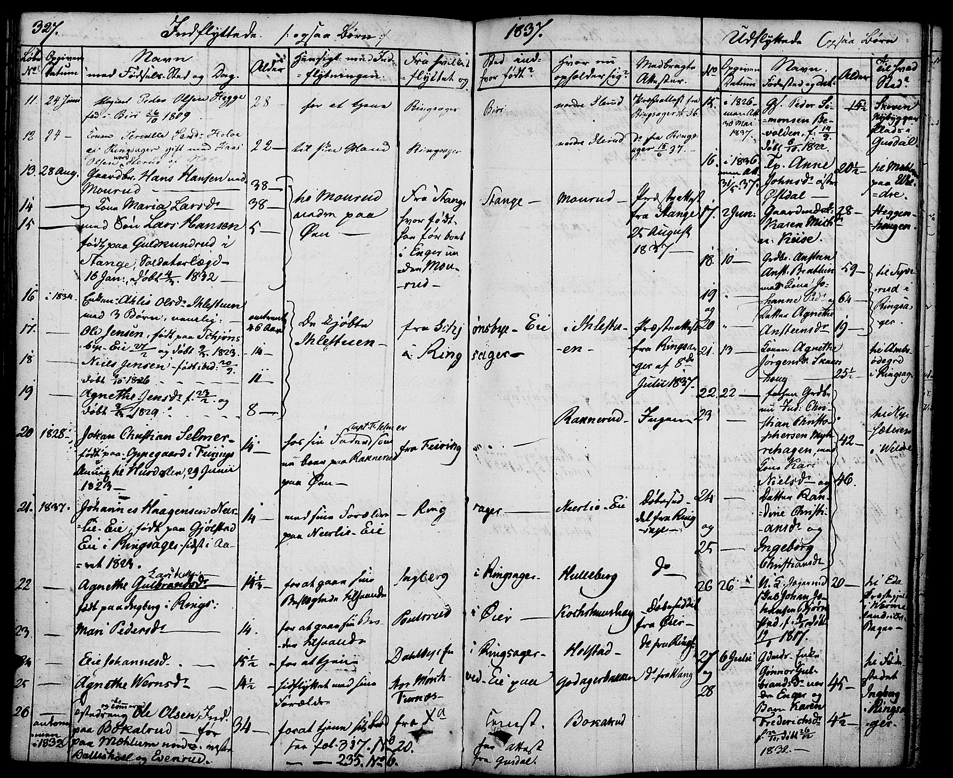 Nes prestekontor, Hedmark, AV/SAH-PREST-020/K/Ka/L0003: Parish register (official) no. 3, 1827-1851, p. 327