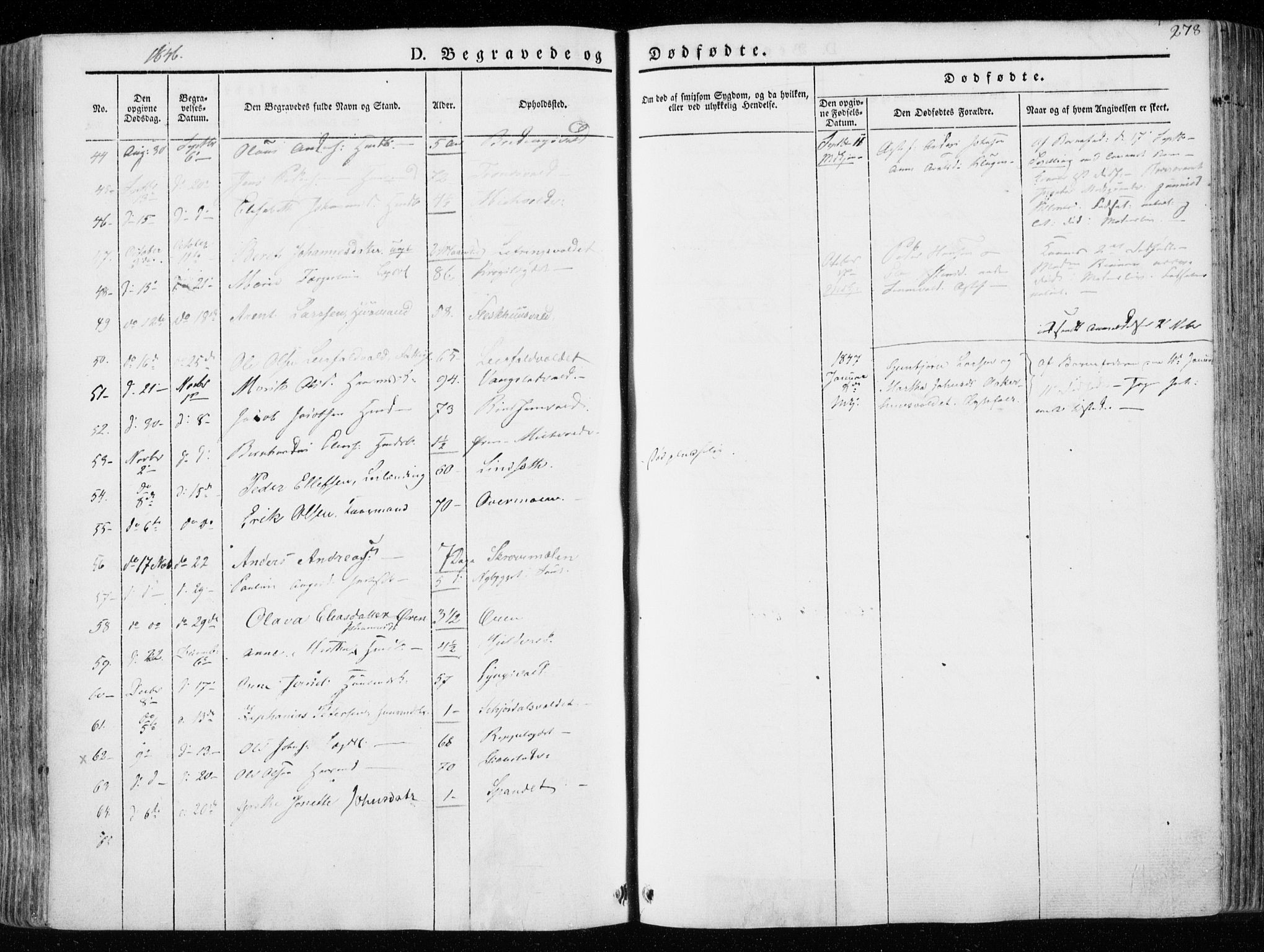 Ministerialprotokoller, klokkerbøker og fødselsregistre - Nord-Trøndelag, SAT/A-1458/723/L0239: Parish register (official) no. 723A08, 1841-1851, p. 278