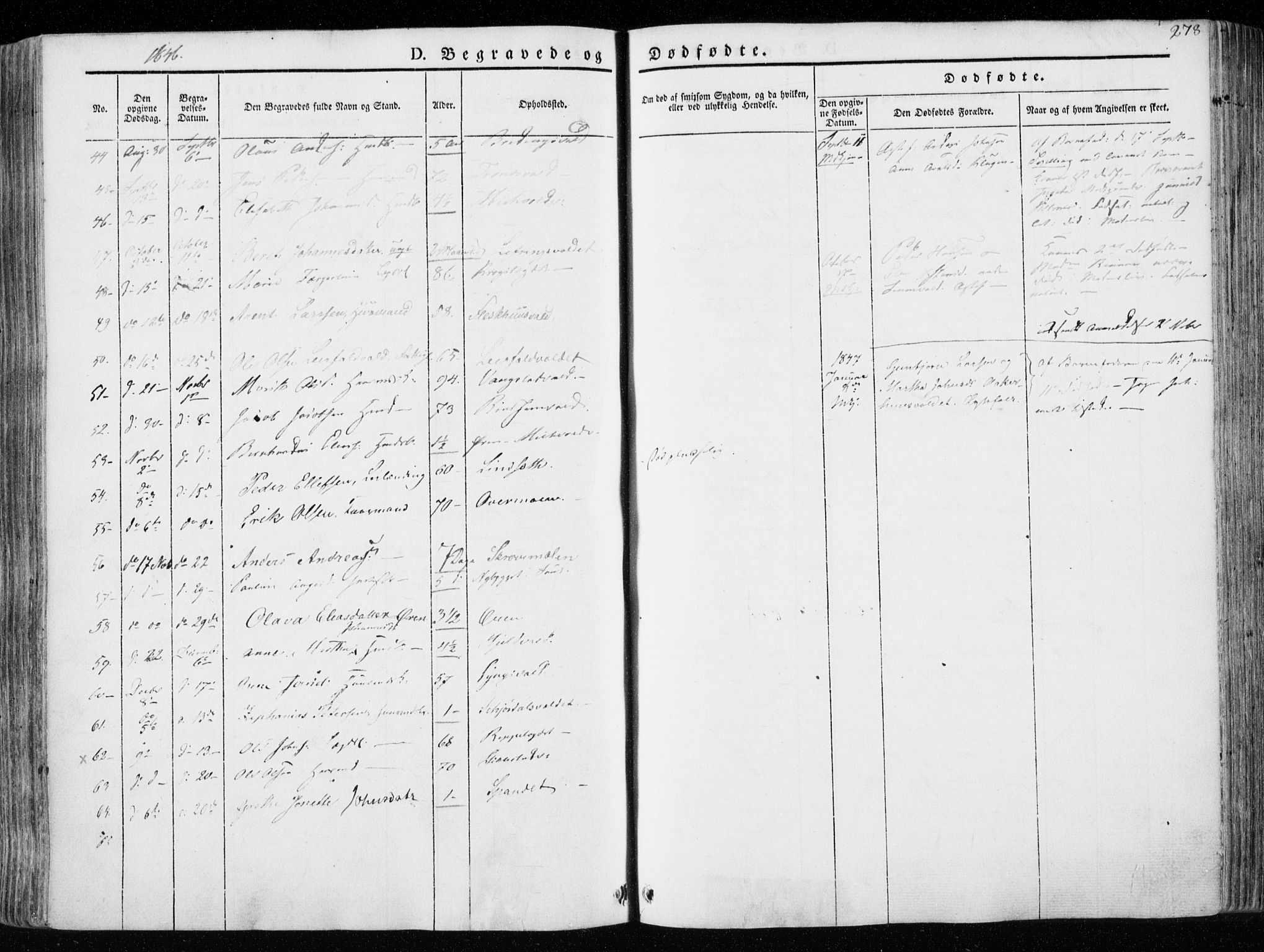 Ministerialprotokoller, klokkerbøker og fødselsregistre - Nord-Trøndelag, AV/SAT-A-1458/723/L0239: Parish register (official) no. 723A08, 1841-1851, p. 278