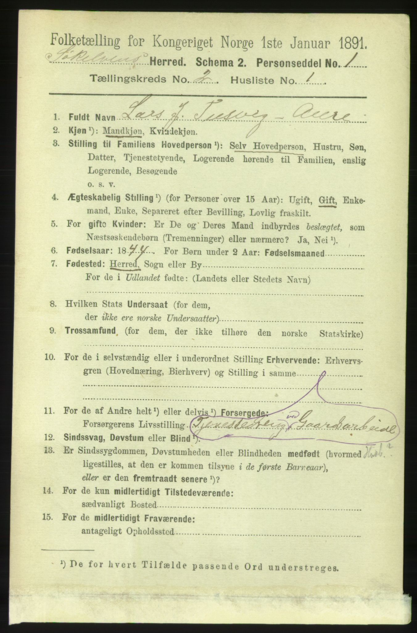 RA, 1891 census for 1528 Sykkylven, 1891, p. 839