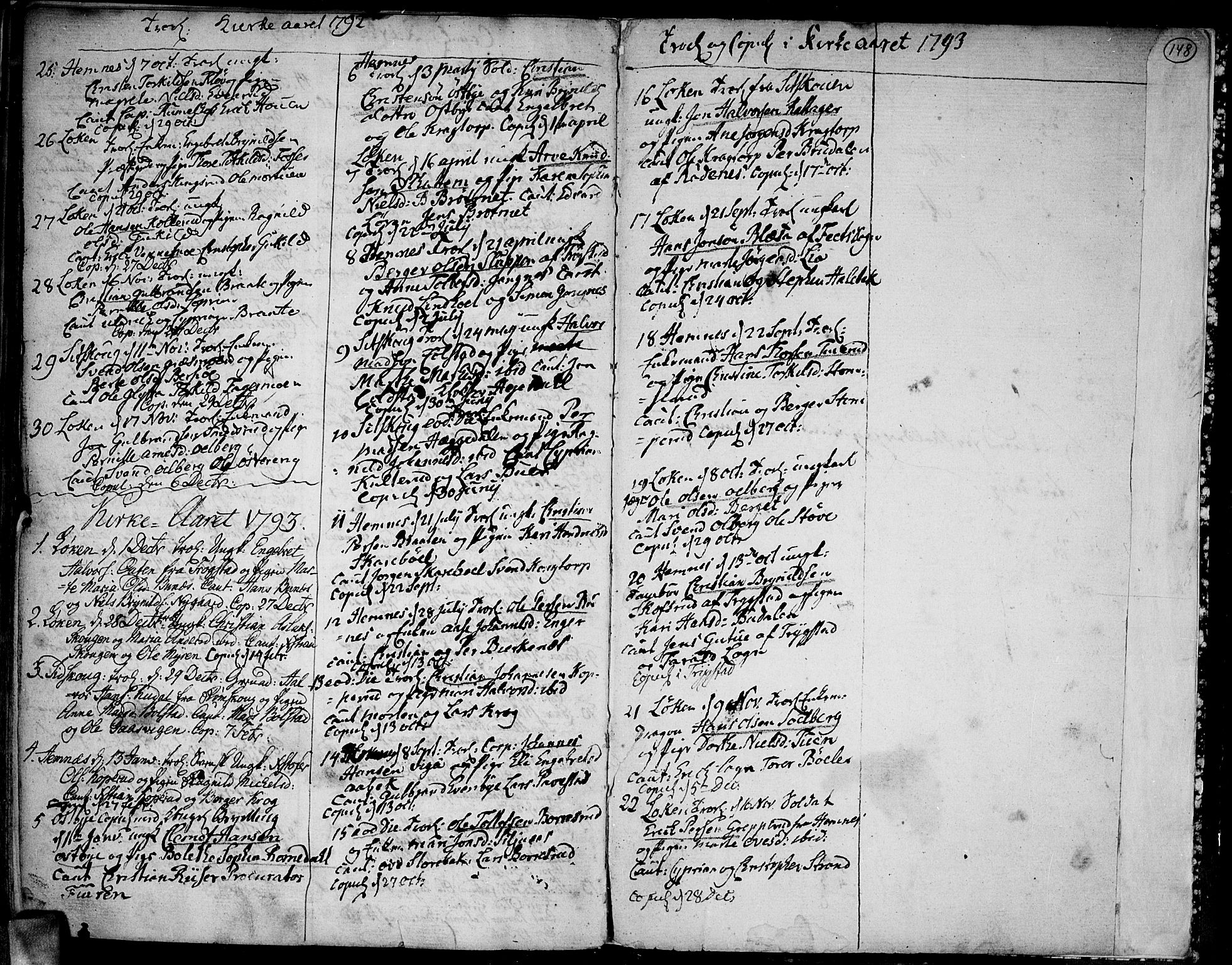 Høland prestekontor Kirkebøker, SAO/A-10346a/F/Fa/L0005: Parish register (official) no. I 5, 1780-1793, p. 148