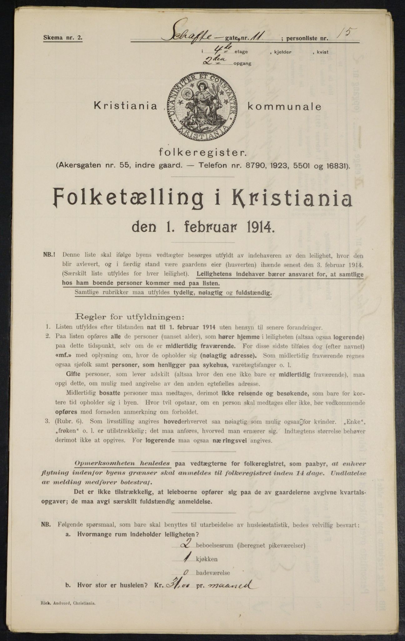 OBA, Municipal Census 1914 for Kristiania, 1914, p. 89203