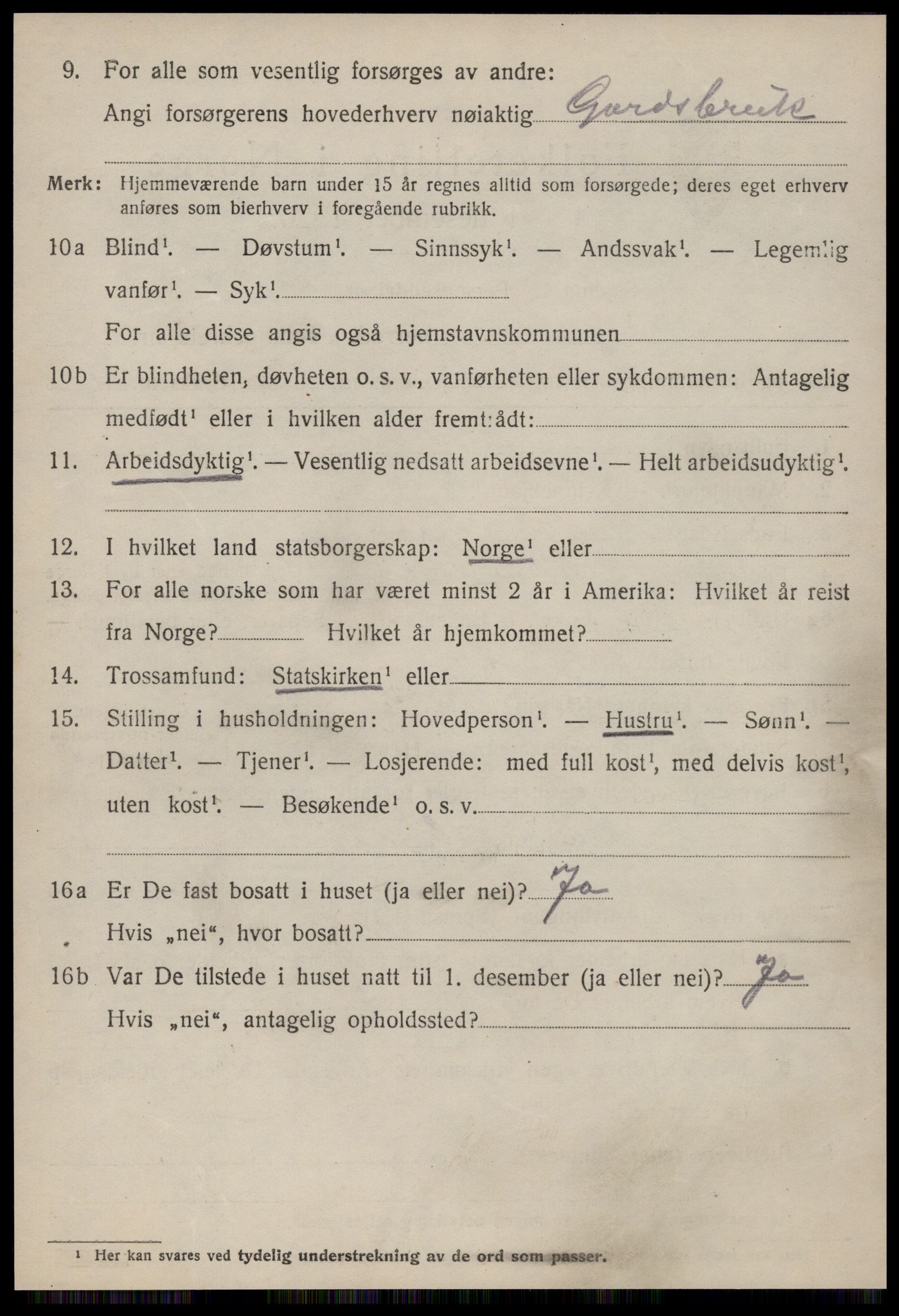 SAT, 1920 census for Vatne, 1920, p. 2159