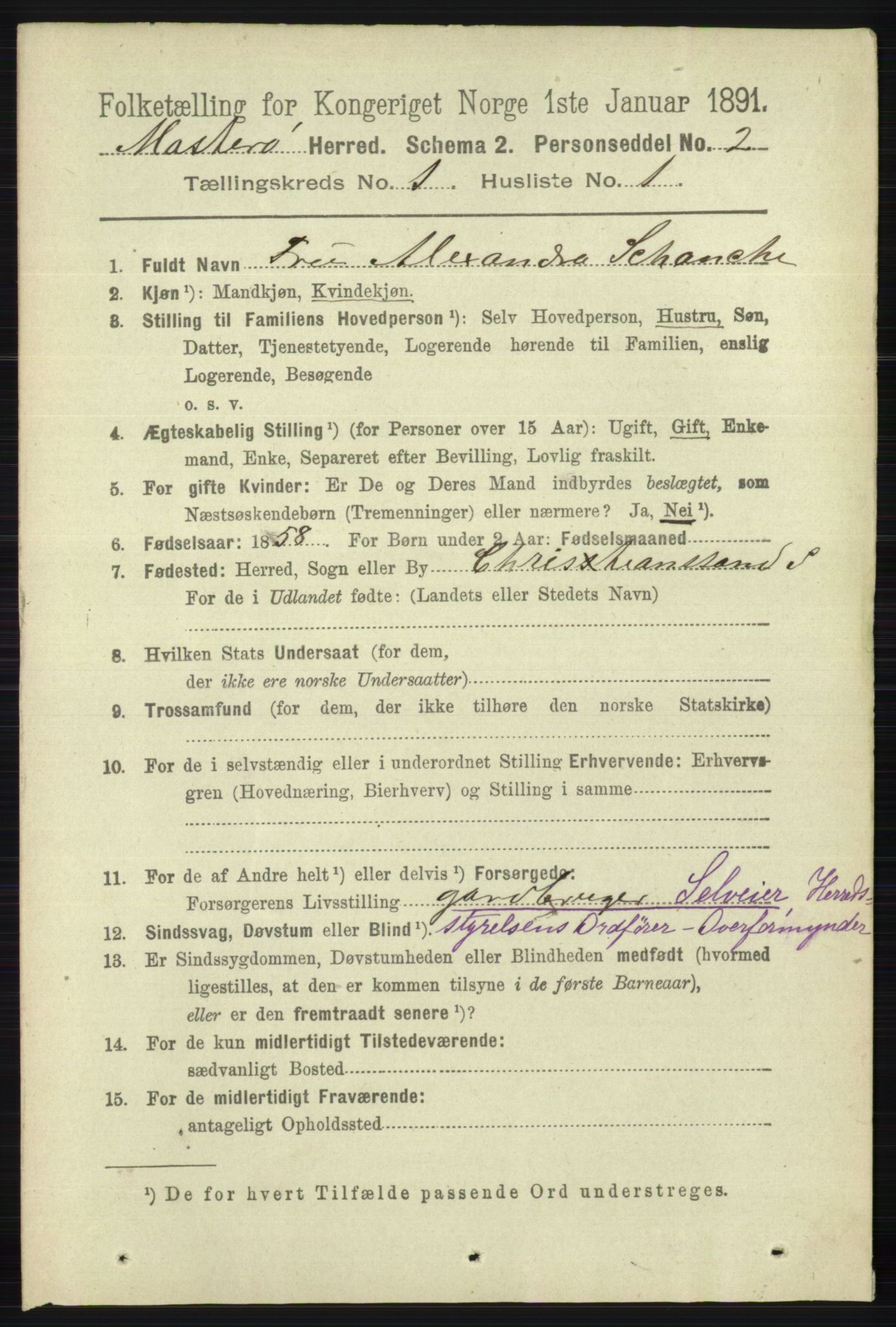 RA, 1891 census for 1143 Mosterøy, 1891, p. 102