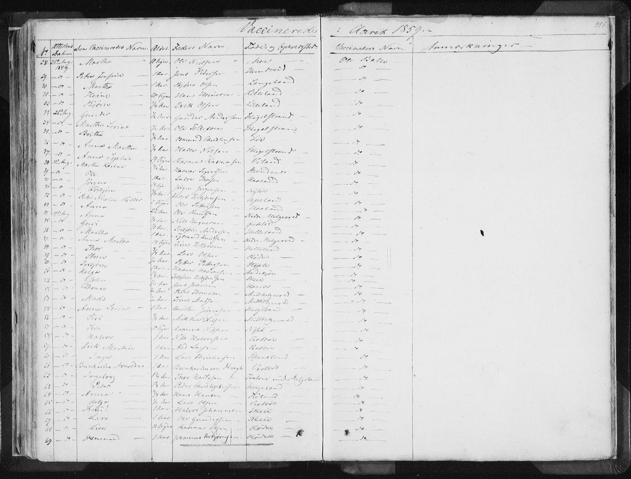 Vikedal sokneprestkontor, AV/SAST-A-101840/01/IV: Parish register (official) no. A 6.2, 1851-1867, p. 456