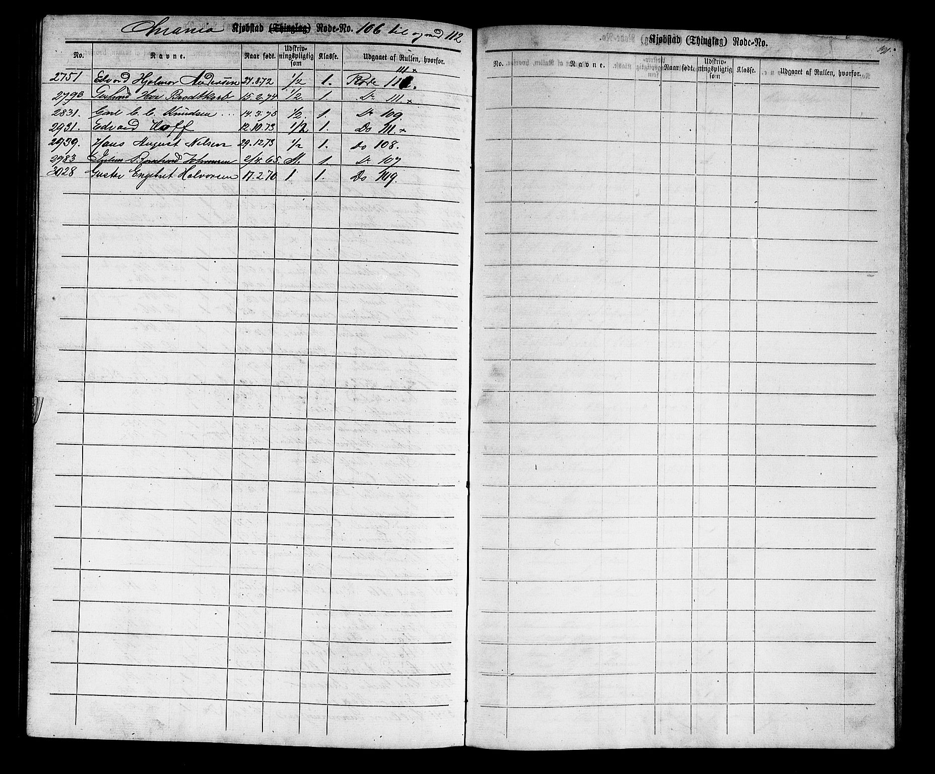 Oslo mønstringskontor, AV/SAO-A-10569g/F/Fc/Fcc/L0001: Utskrivningsregisterrulle, 1860, p. 164