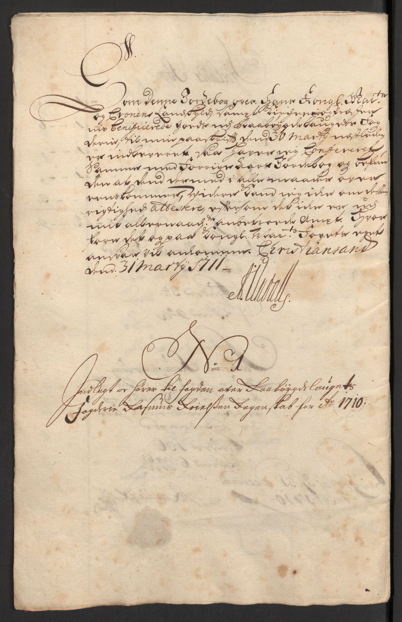 Rentekammeret inntil 1814, Reviderte regnskaper, Fogderegnskap, RA/EA-4092/R40/L2449: Fogderegnskap Råbyggelag, 1709-1711, p. 123