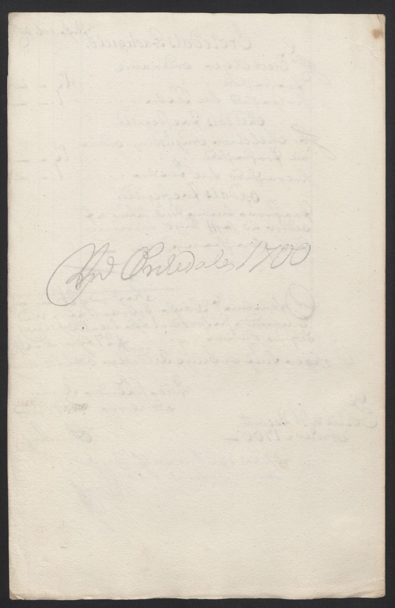 Rentekammeret inntil 1814, Reviderte regnskaper, Fogderegnskap, AV/RA-EA-4092/R60/L3950: Fogderegnskap Orkdal og Gauldal, 1700, p. 179