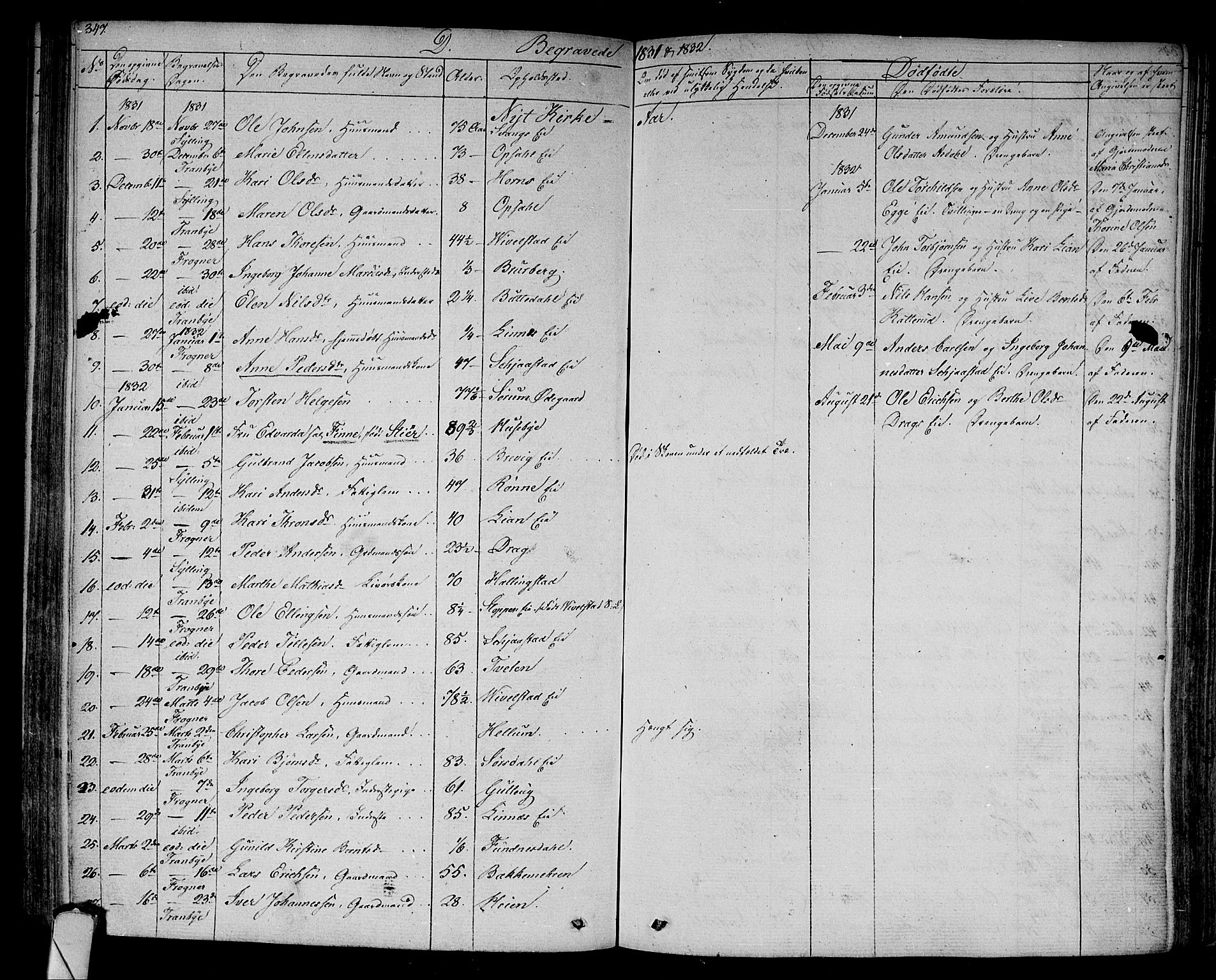 Lier kirkebøker, AV/SAKO-A-230/F/Fa/L0010: Parish register (official) no. I 10, 1827-1843, p. 347